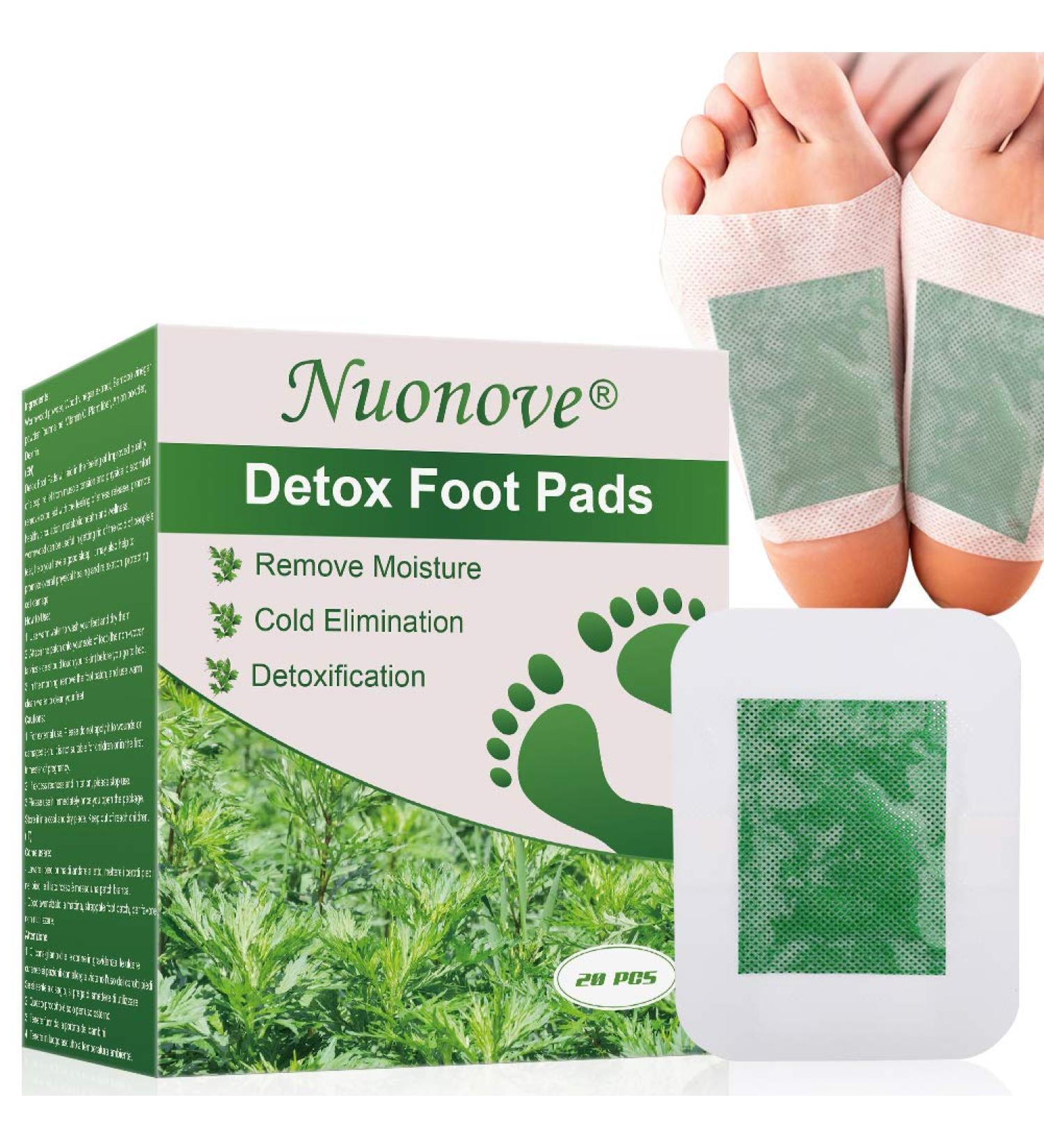 Detox Foot Patches - 20PC Wormwood Foot Plasters for Blood Circulation Tiredness Relief & Improved Sleep - Buy Online on GoSupps.com