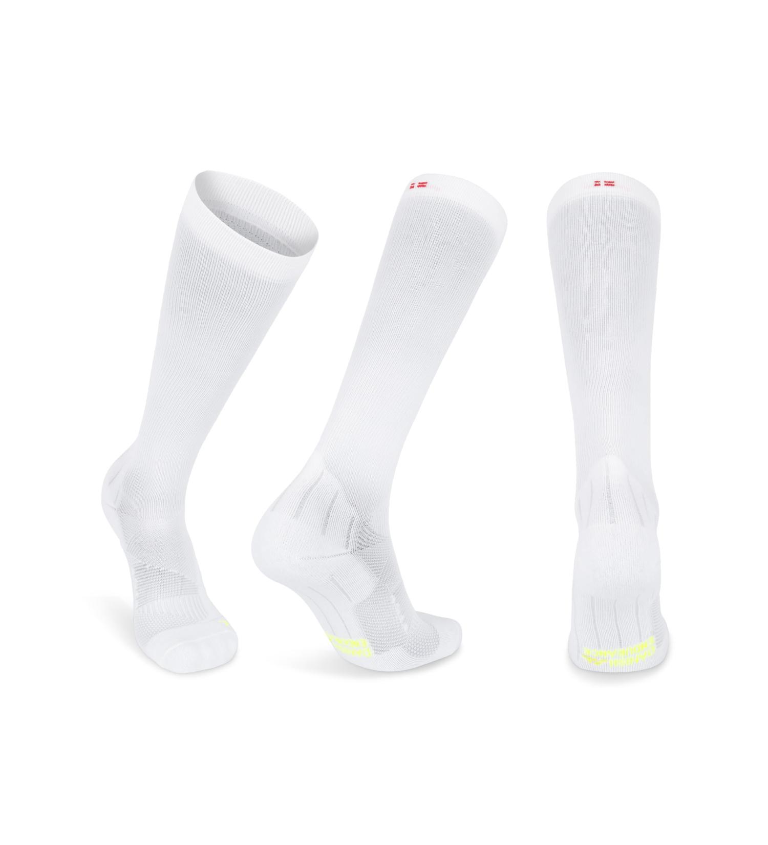 Danish Endurance Compression Stockings | Sports Compression Socks for Men & Women | Thrombosis Support | 21-26 mmHg | Monochrome White 39-42 - Buy Online on GoSupps.com