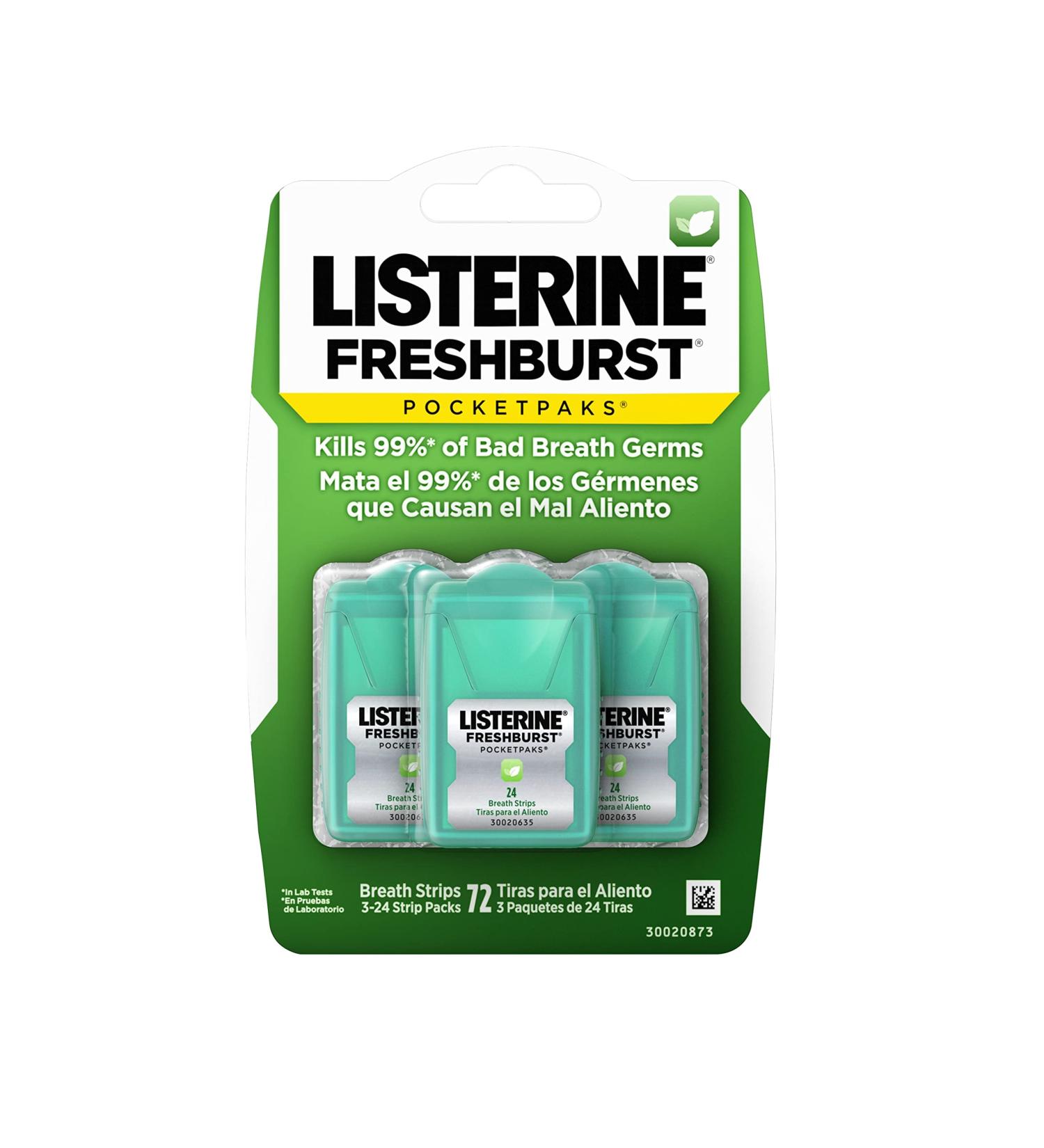 Listerine PocketPaks Breath Strips Fresh Burst 72 Count by Listerine fb Freshburst - Buy Online on GoSupps.com