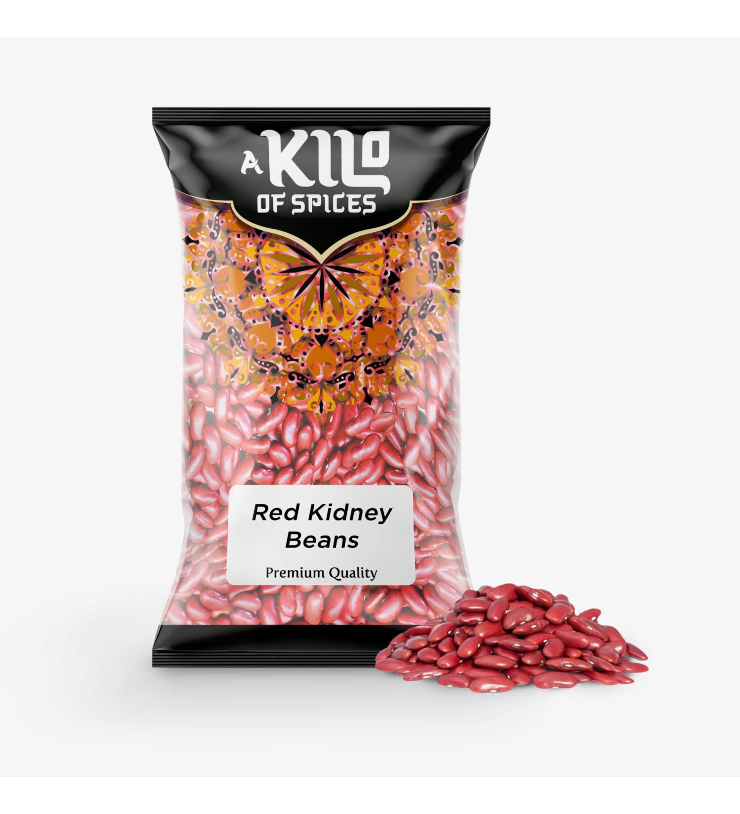 A Kilo of Spices | Red Kidney Beans Whole | Elevate Your Cooking with Premium Quality Red Kidney Beans | Great Addition to Cuisine Salads Soups and pasta | Rajma 1 Kg 1kg