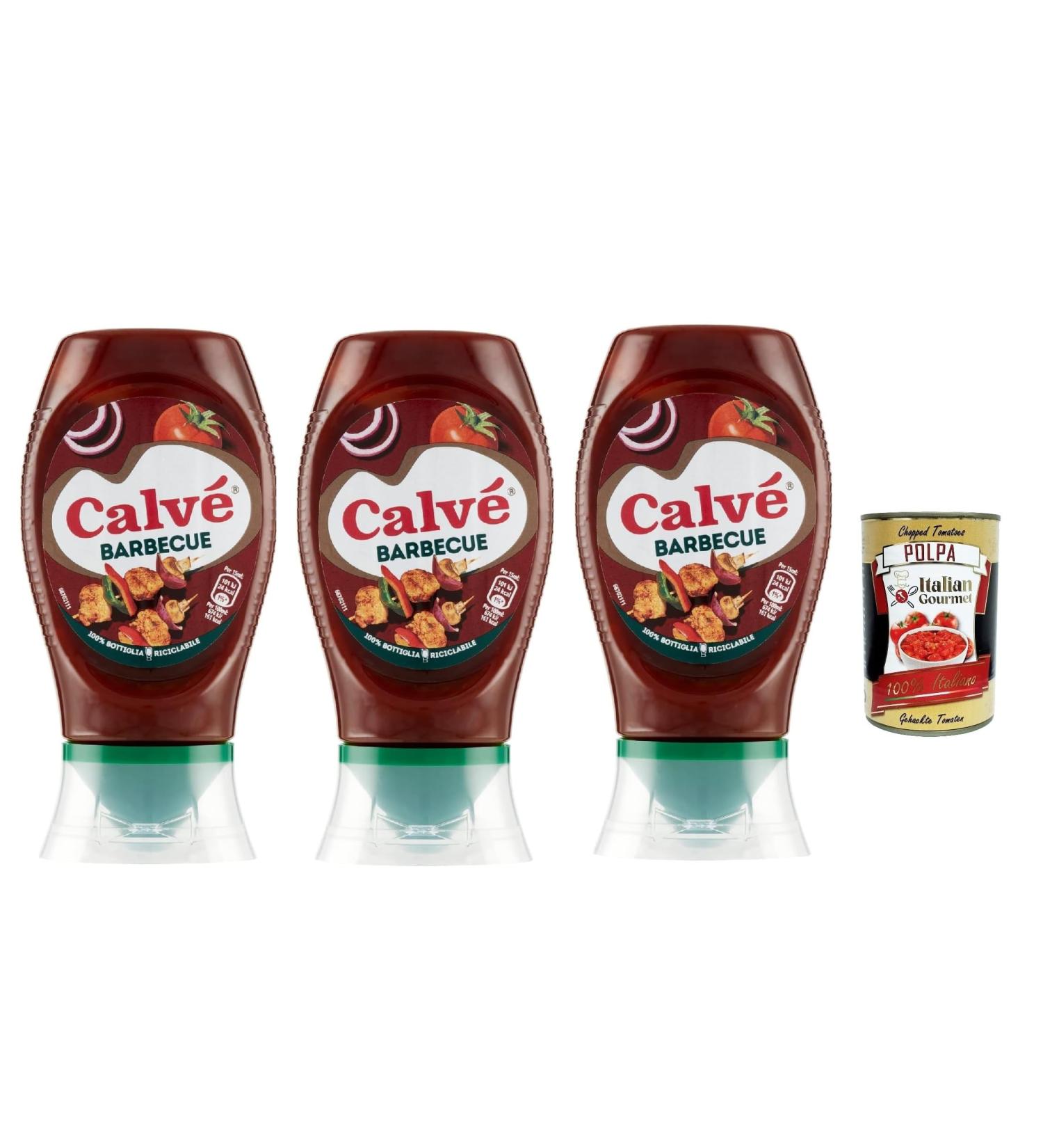 Italian Gourmet E.R. Calv Barbecue Salsa Set of 3 barbecue sauces with a strong wood and smoke aroma ideal for all meat dishes 250 ml 250 ml + polpa Italian Gourmet 400 g - Buy Online on GoSupps.com