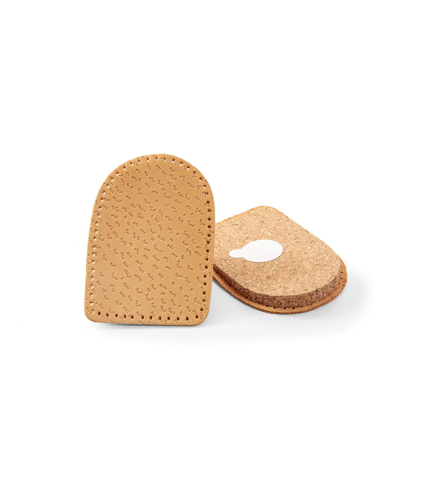 Kaps Orthotic Heel Lift Raise - Genuine Leather & Cork, Self-Adhesive - Achilles Tendonitis Relief - Women UK 2-7 EUR 35-40 Beige - Buy Online on GoSupps.com