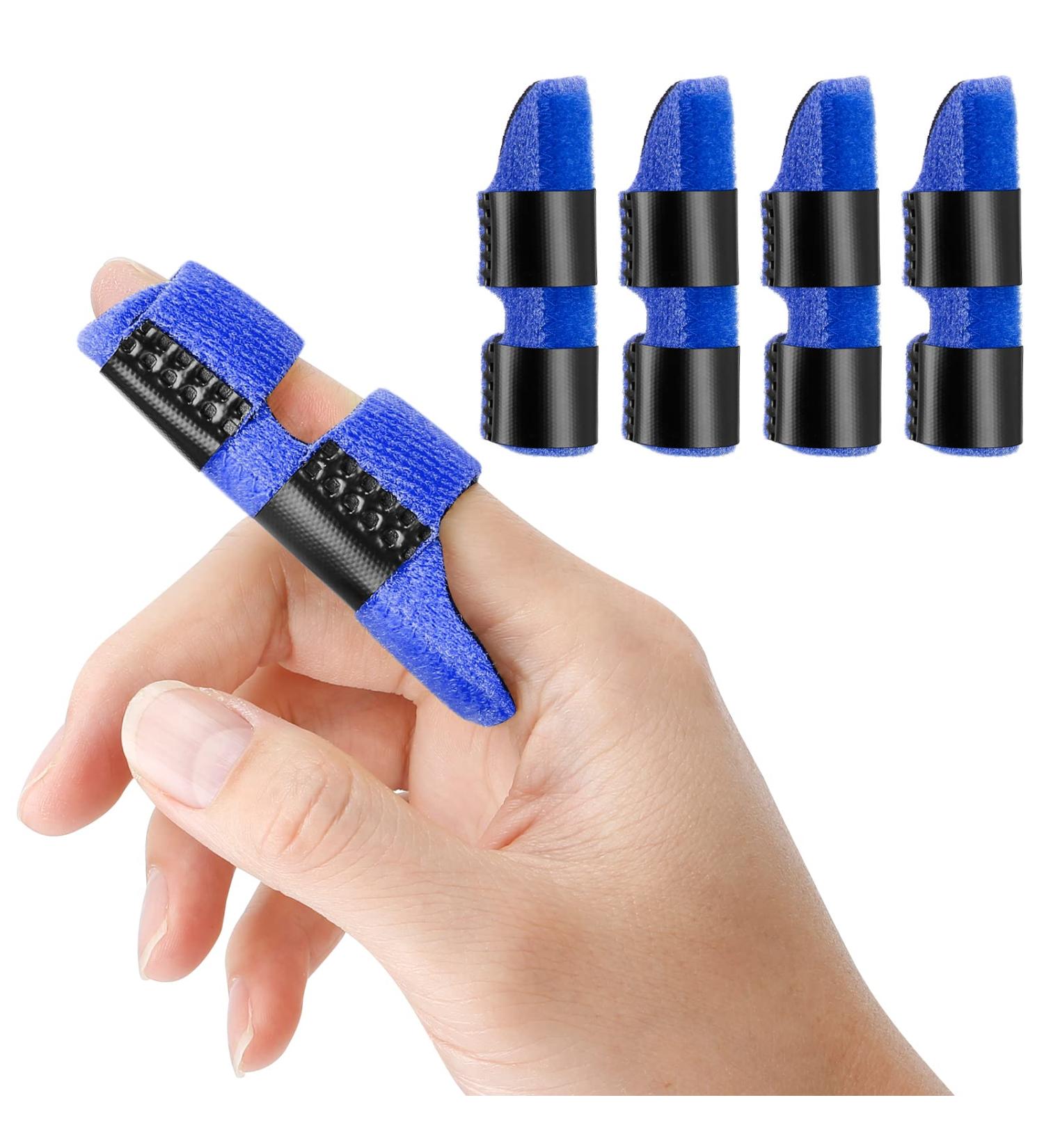 Moicainy 4-Piece Finger Rail Set Medical Bandages for All Fingers | Small & Medium Sizes for Effective Support | Blue - Buy Online on GoSupps.com