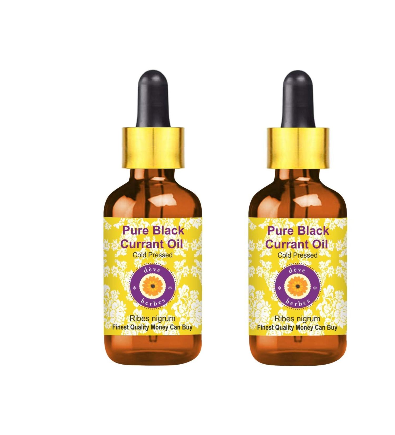 Buy Dev Herbes Pure Black Currant Oil (Ribes Nigrum) - 100ml x 2 Cold-Pressed Natural Therapeutic Quality with Glass Dripper | International Shipping - Buy Online on GoSupps.com