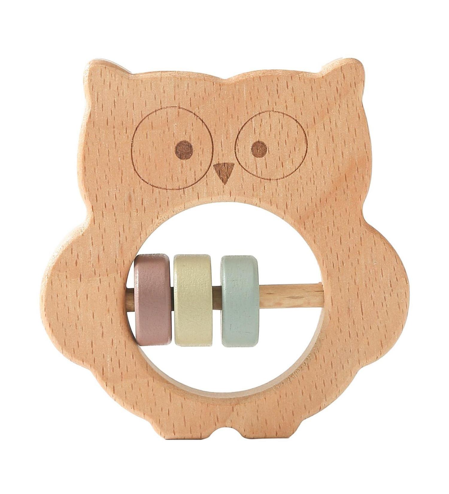 Wooden Baby Rattles & Bite Rings | Natural Teething Toys for Babies - Relieve Toothache & Enhance Vision & Hearing - Buy Online on GoSupps.com