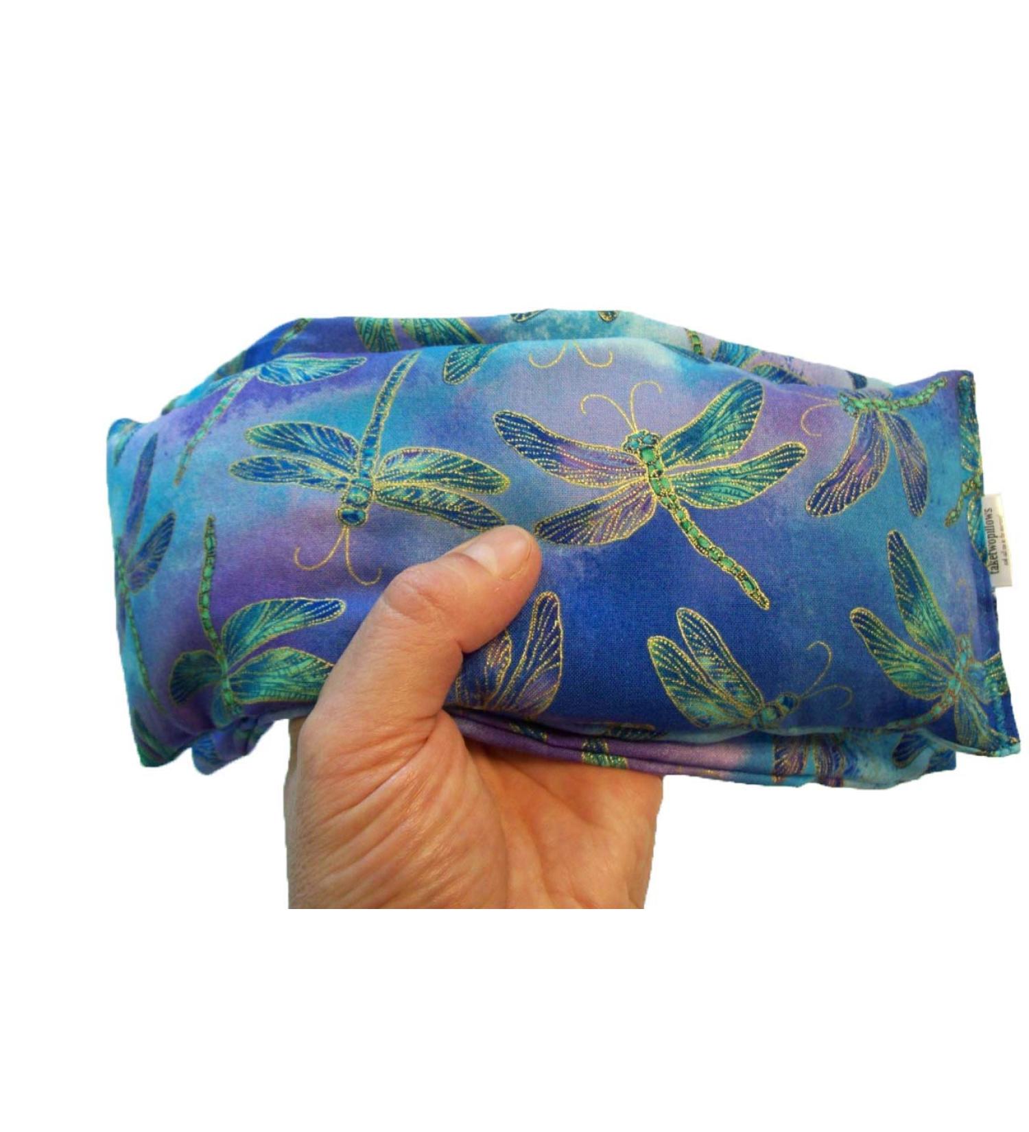 Organic Lavender Weighted Eye Pillow Set - Flaxseed Filled with Slip Cover (10x4x1 inches) - Buy Online on GoSupps.com