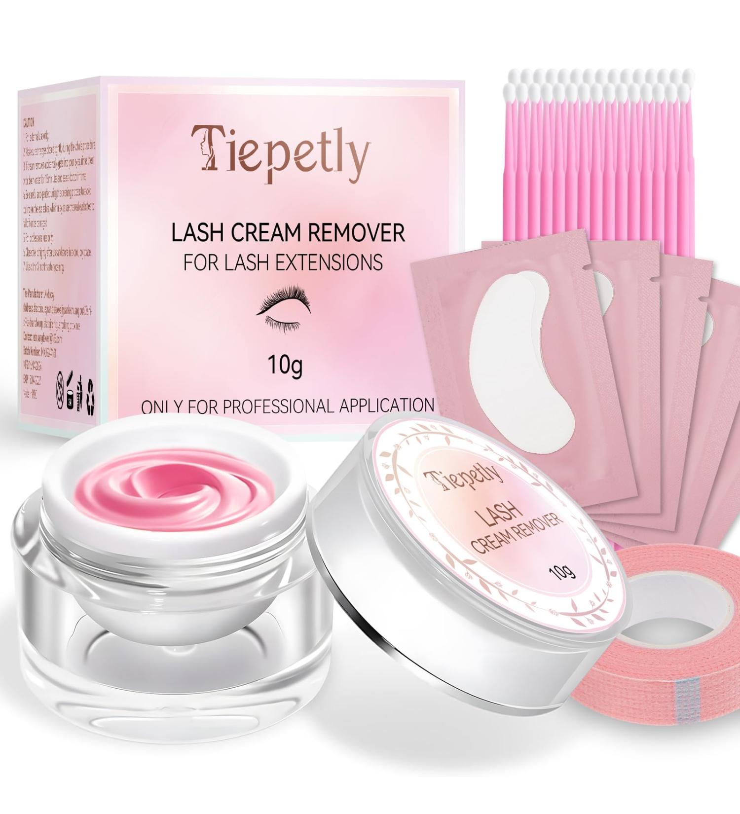 Eyelash Extension Remover - 10g Rose Scent | Gentle Formula with Eye Pads & Micro Brushes | Low Irritation for Sensitive Skin - Buy Online on GoSupps.com