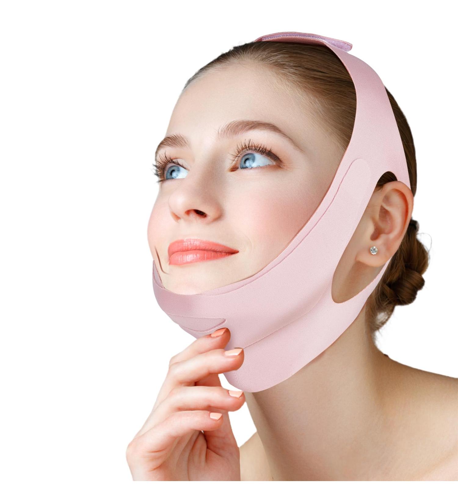 Adjustable Anti-Snoring Chin Strap for CAPA Users with 60 pcs Mouth Tape - Pink - Buy Online on GoSupps.com