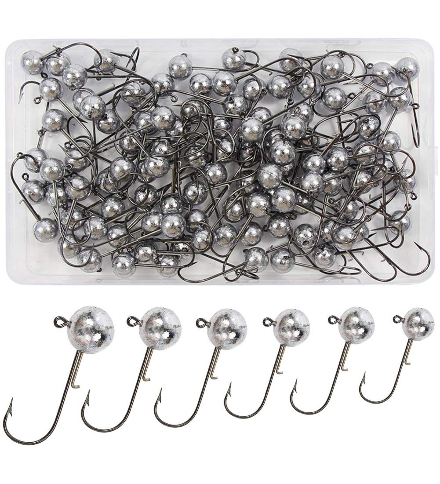 Buy 50pcs Round Head 5g Jig Heads for Rubber Fish - Premium Fishing Jig Hooks for International Shipping - Buy Online on GoSupps.com