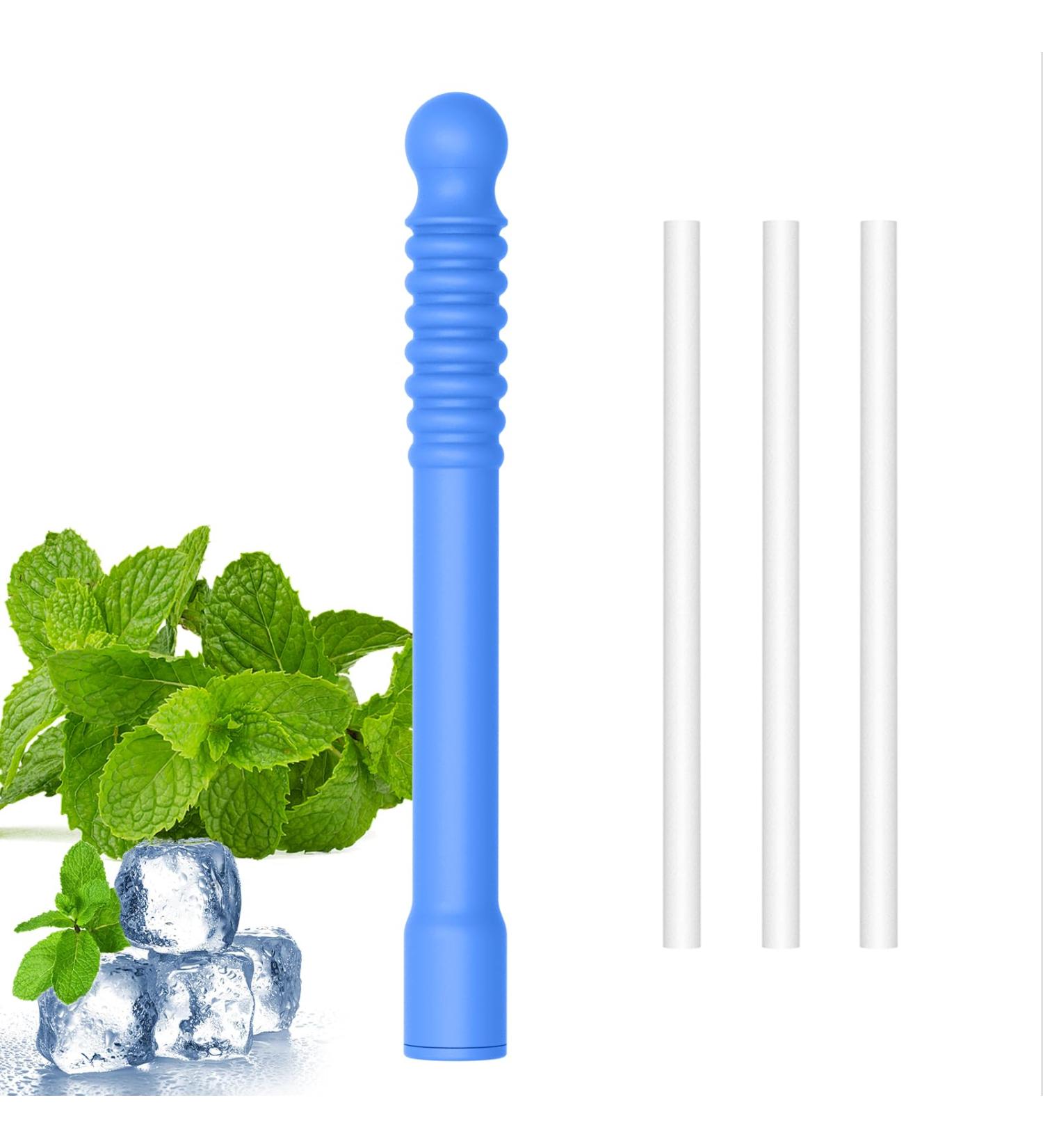 NEWUPGRADED Mint Flavored Chewable Essential Oil Breath Stick Aroma Chew Stick with 6 Refill Cores Oral Fixation Tool for Stress Relief Improving Pen Biting & Other Habits - Buy Online on GoSupps.com
