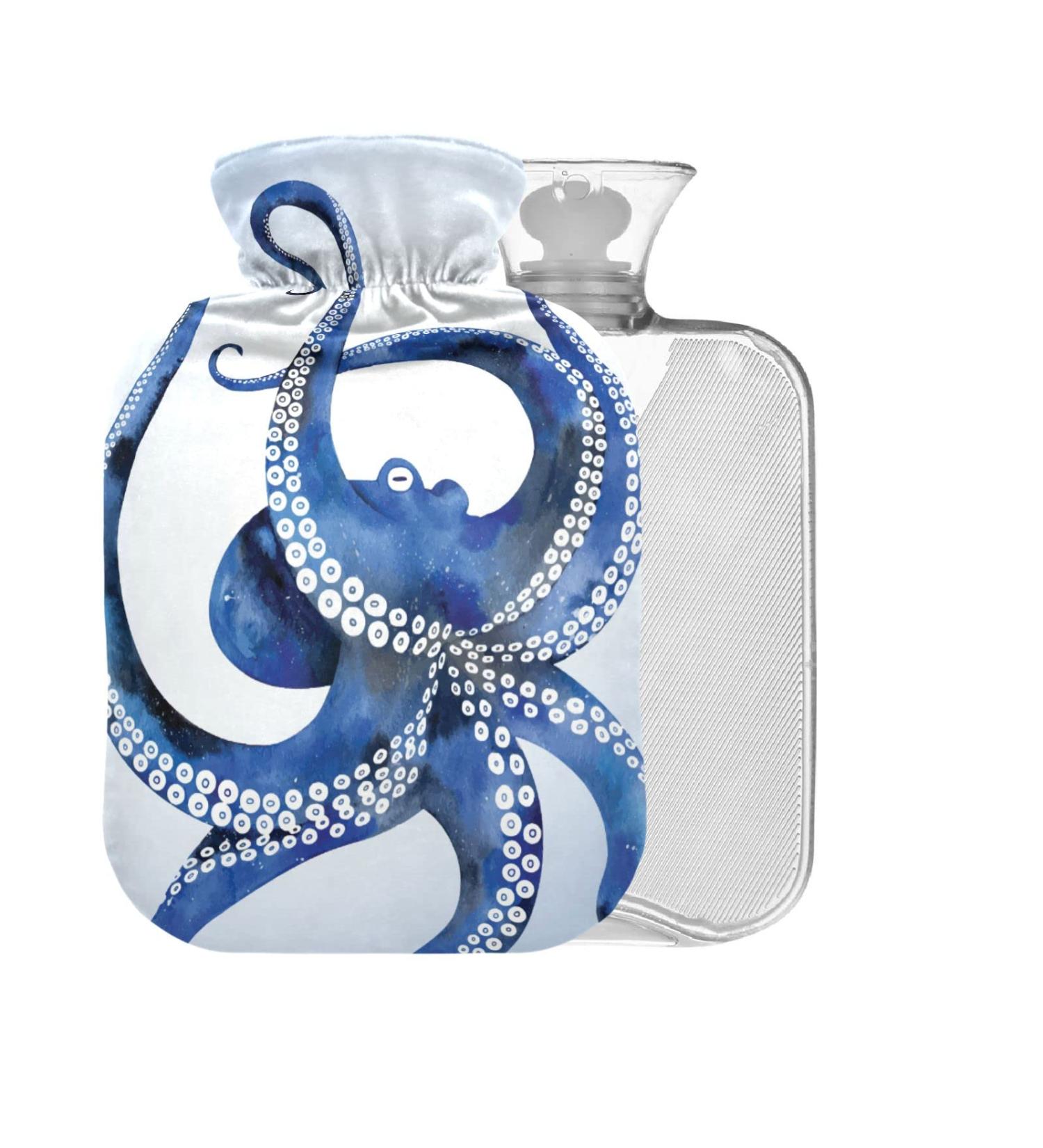 Shop Octopus Hot Water Bottle 1L - BPA Free Small Hot Water Bag for Pain Relief Headaches & Neck Comfort - Ideal for International Shipping - Buy Online on GoSupps.com