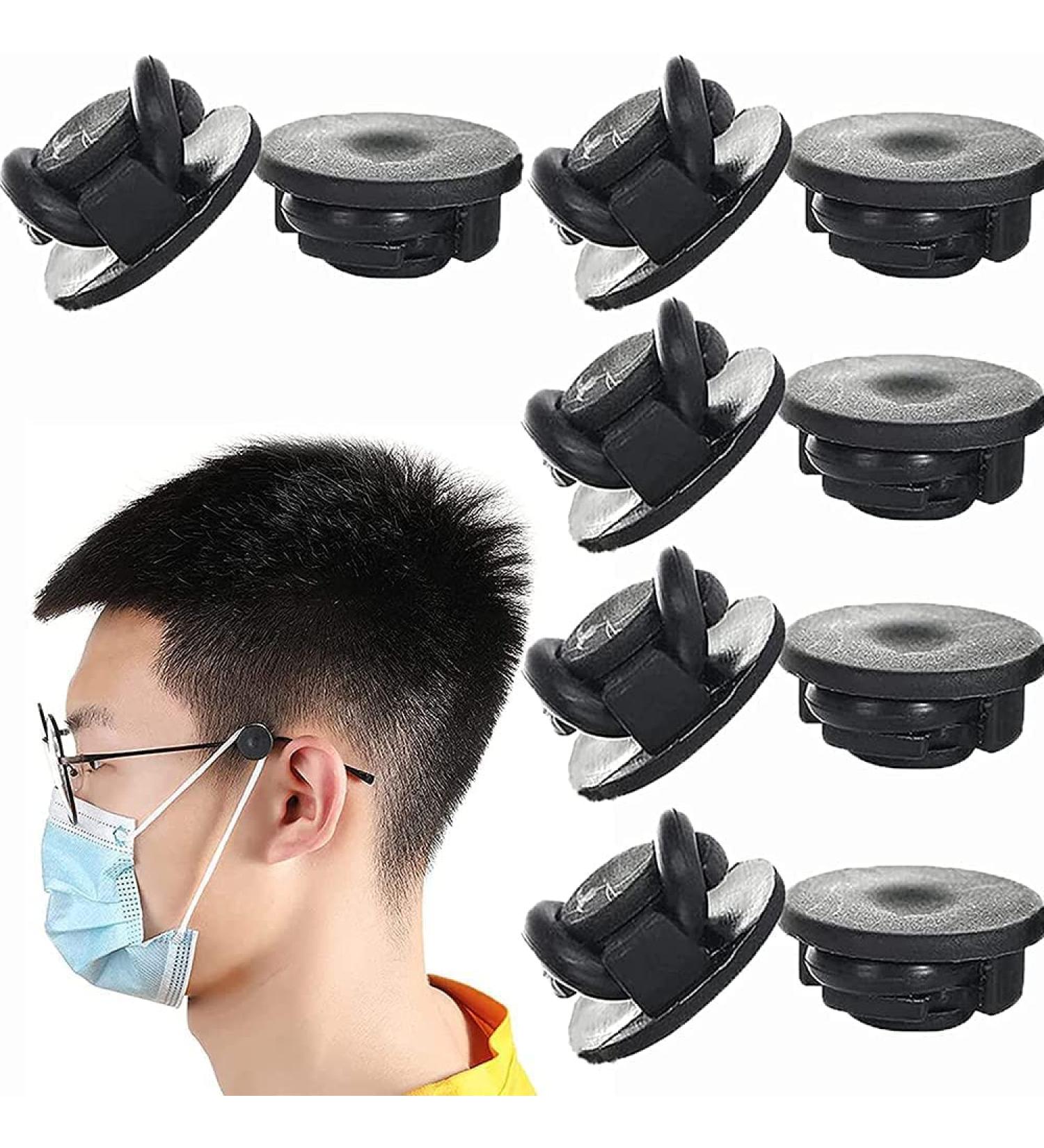 10 Pack Ear Pads & Glasses Buttons for Masks | Elastic Facial Protection Adjusters & Anti-Slide Rubber Ring Mask Extensions | International Shipping Available - Buy Online on GoSupps.com