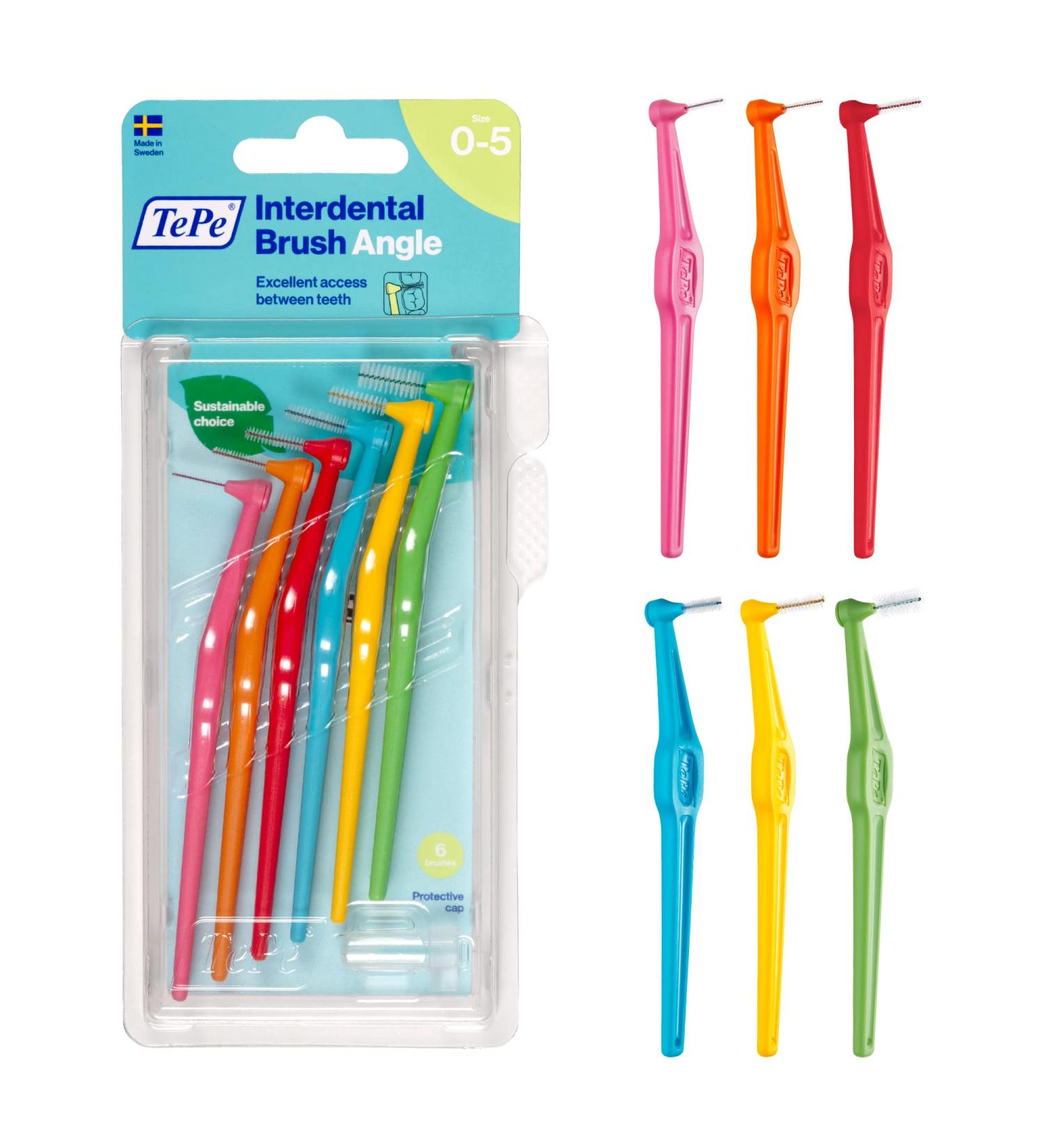 TePe Interdental Brush Angle Multi Pack - Angled Dental Brush for Teeth Cleaning - Buy Online on GoSupps.com