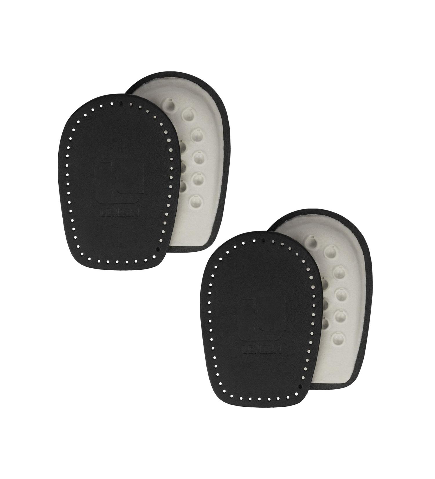 Lenzen Black Leather Heel Cushions - Orthopedic Shoe Inserts for Heel Protection & Spur Relief (Size 38-40) - 2 Pairs - Buy Online on GoSupps.com