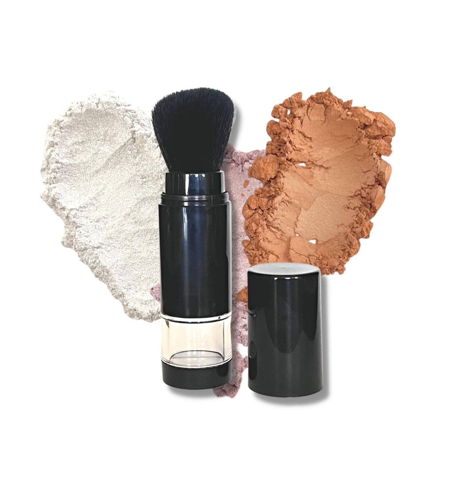 Premium Refillable Face Body & Hair Highlighters - 1 oz Pump Brush (Pack of 1) - Perfect for All Skin Types - Buy Online on GoSupps.com
