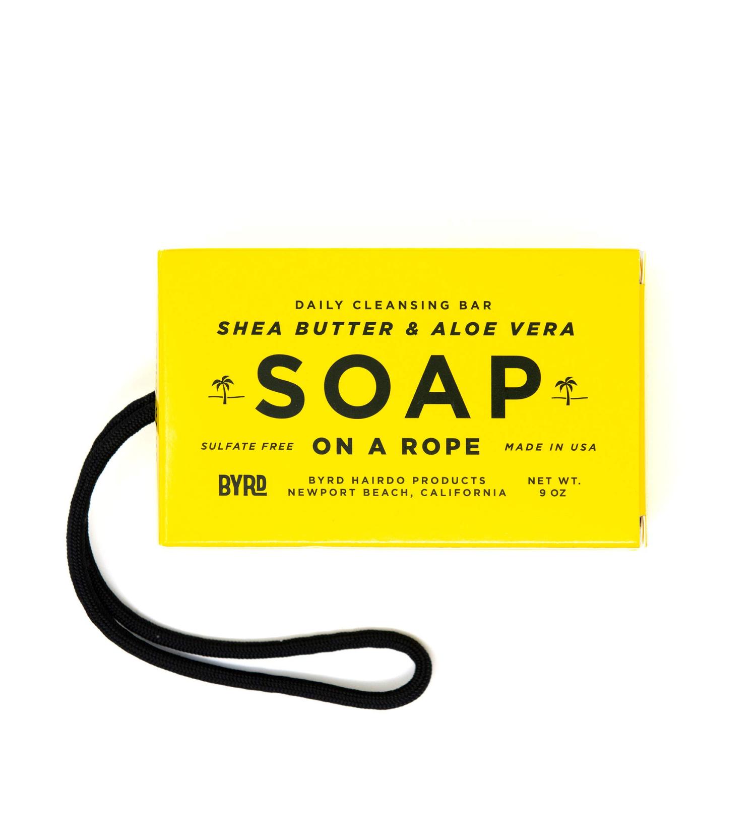 Byrd Hairdo Soap on a Rope - Daily Cleansing Bar with Shea Butter & Aloe Vera - 9 oz - Buy Online on GoSupps.com