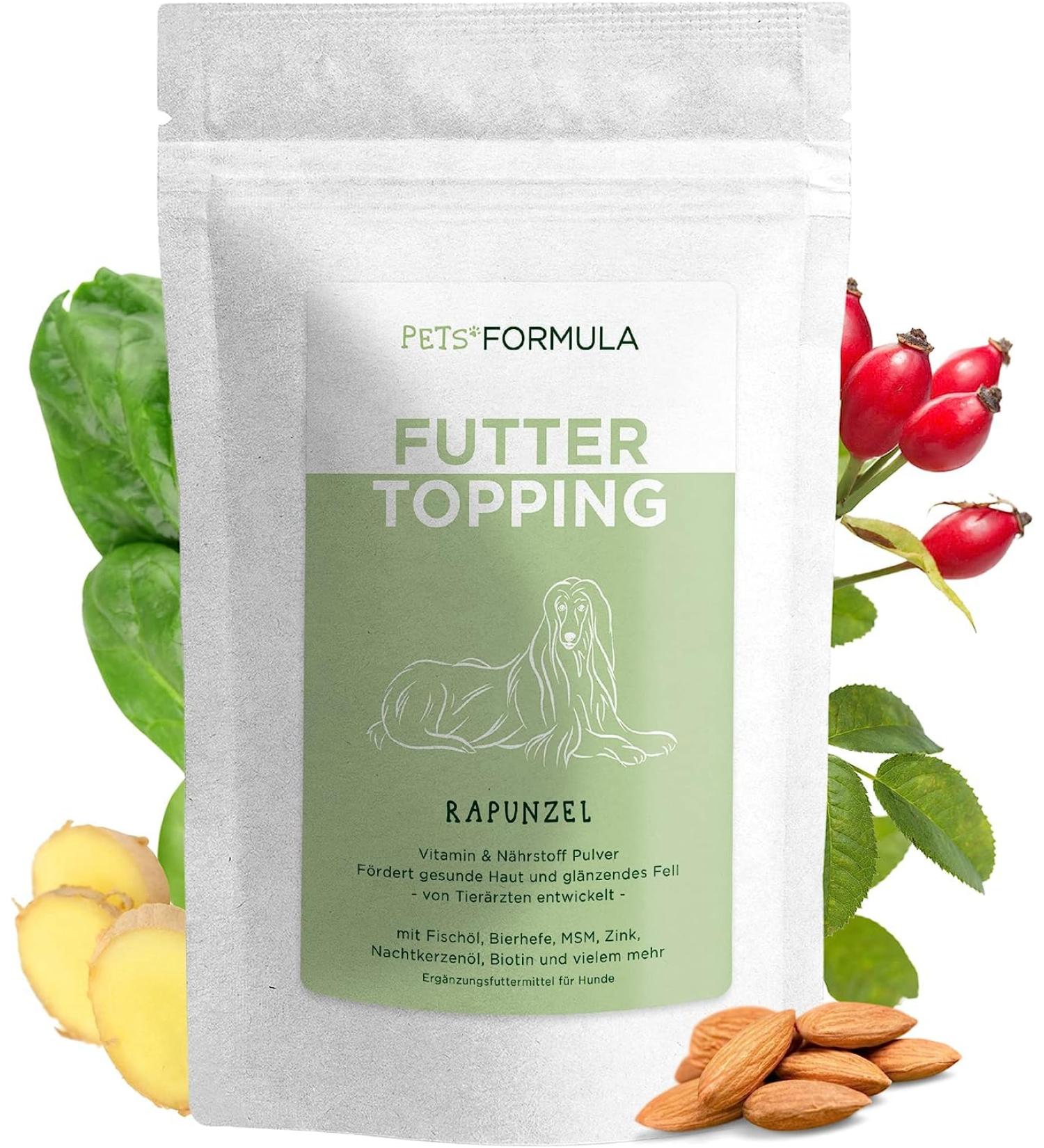 Rapunzel Skin & Fur Powder for Dogs | Relieves Hair Loss & Vitalizes Skin | Strengthens Hair Roots with B-Vitamins Omega 3 Biotin & Zinc - Buy Online on GoSupps.com