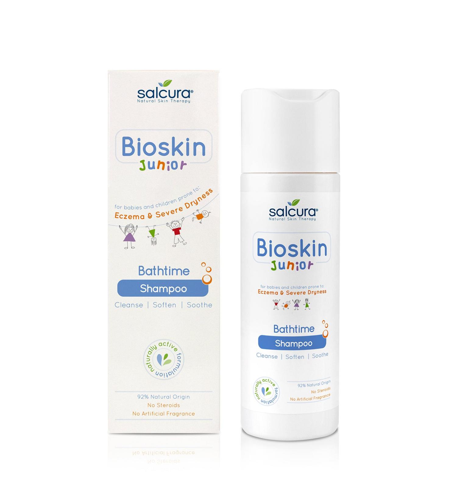Salcura Bioskin Junior Shampoo - Gentle Low-Foam Kids Shampoo for Sensitive Skin - Soothes & Nourishes Dry Scalp - 200ml - Buy Online on GoSupps.com