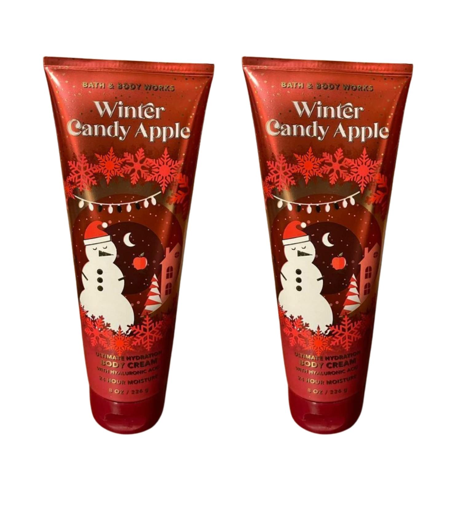 Bath and Body Works Gift Set of of 2 - 8 oz Body Cream - (Winter Candy Apple)  Full