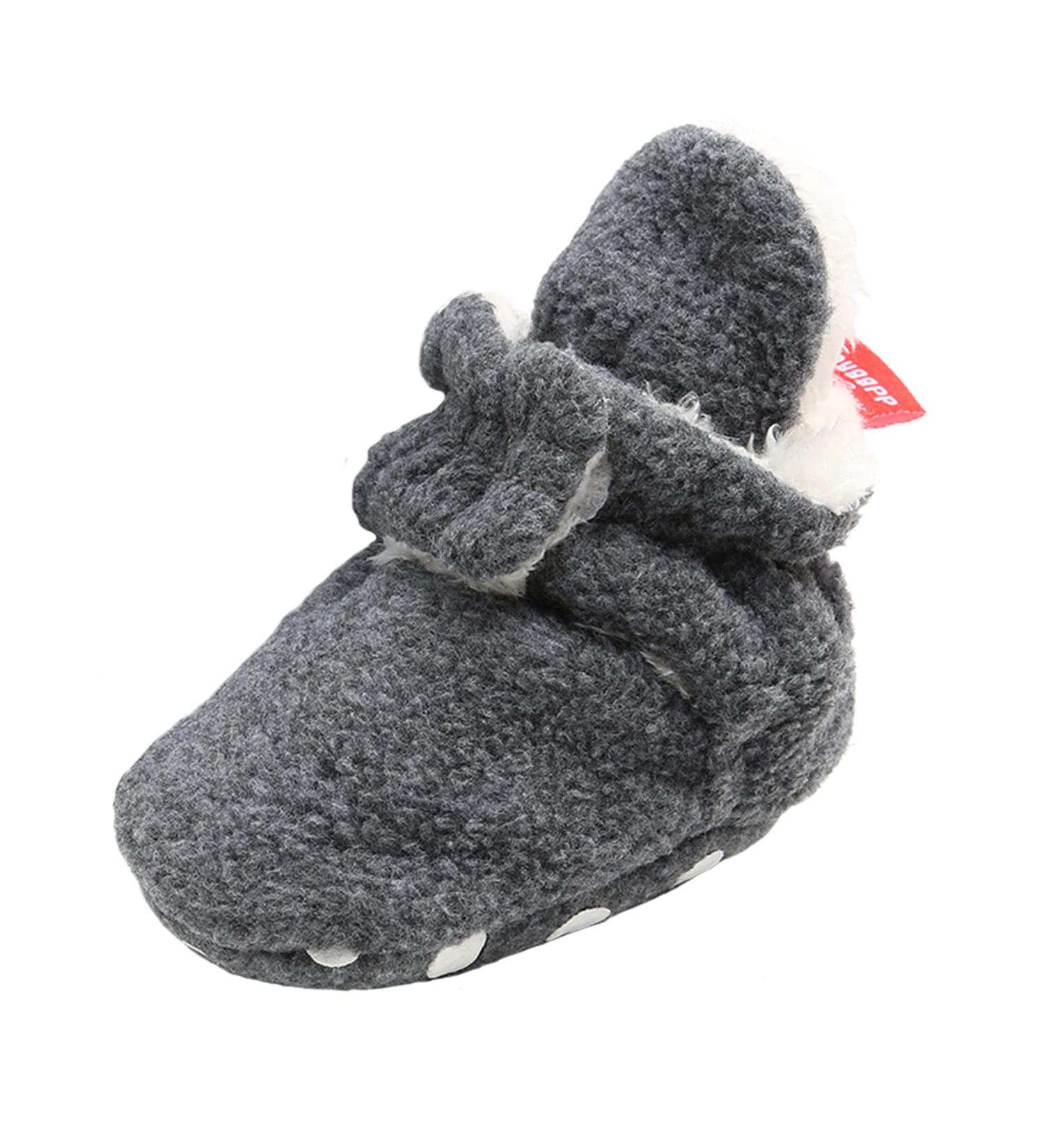 TMEOG Baby Booties Slippers - Dark Grey Furry Infant Boots for Boys Girls 0-6 Months - Buy Online on GoSupps.com