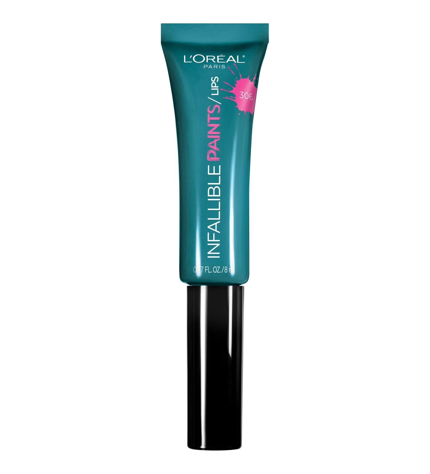 L'Or al Paris Infallible PAINTS/LIPS  Domineering Teal  0.27 fl. oz. 0.27 Fl Oz (Pack of 1) Domineering Teal