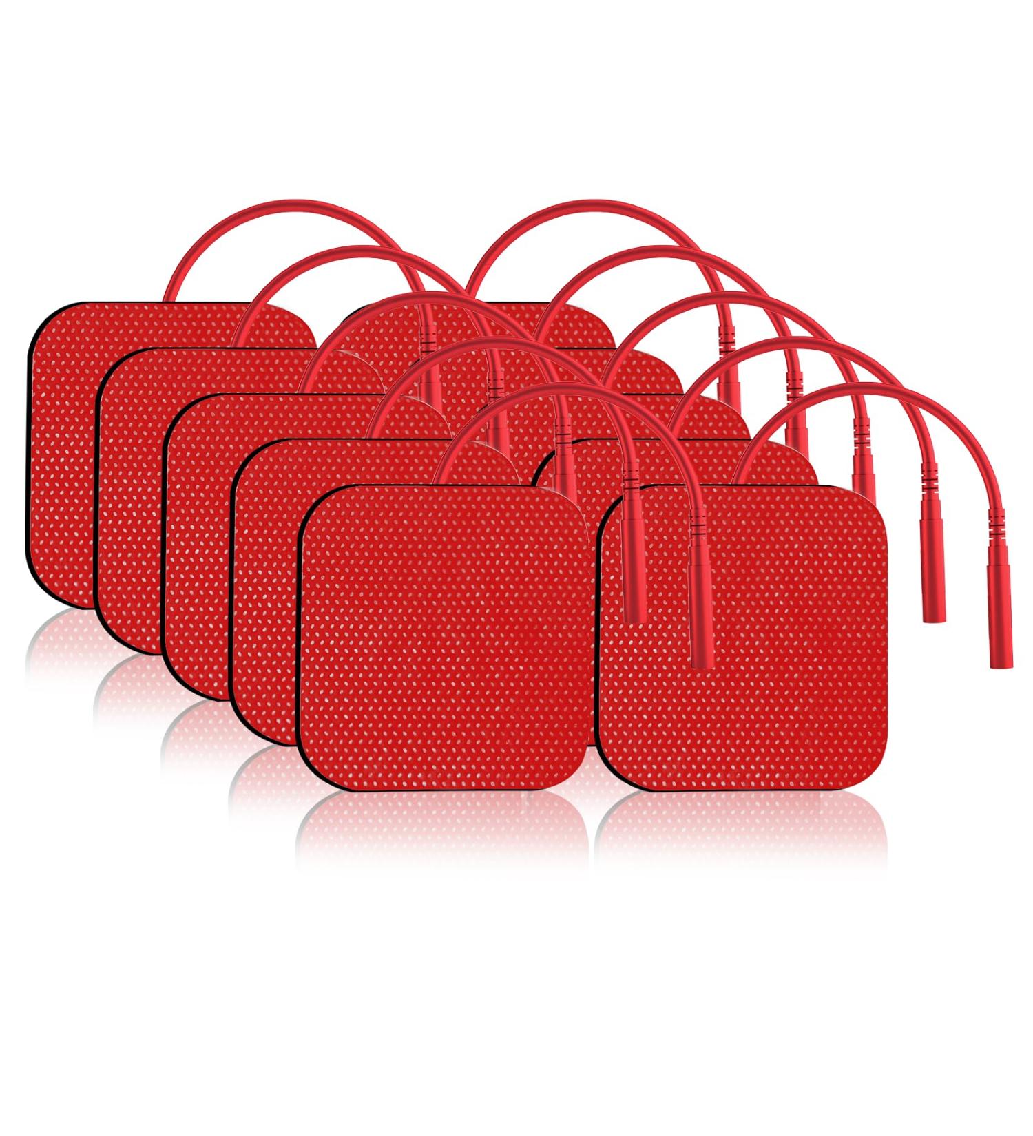 TENS Unit Replacement Electrode Pads - 10 Reusable & Latex-Free Self-Adhesive Pads Compatible with Nicwell Care EMS Devices - 2x2 Inch - Best Quality for Pain Relief - Buy Online on GoSupps.com