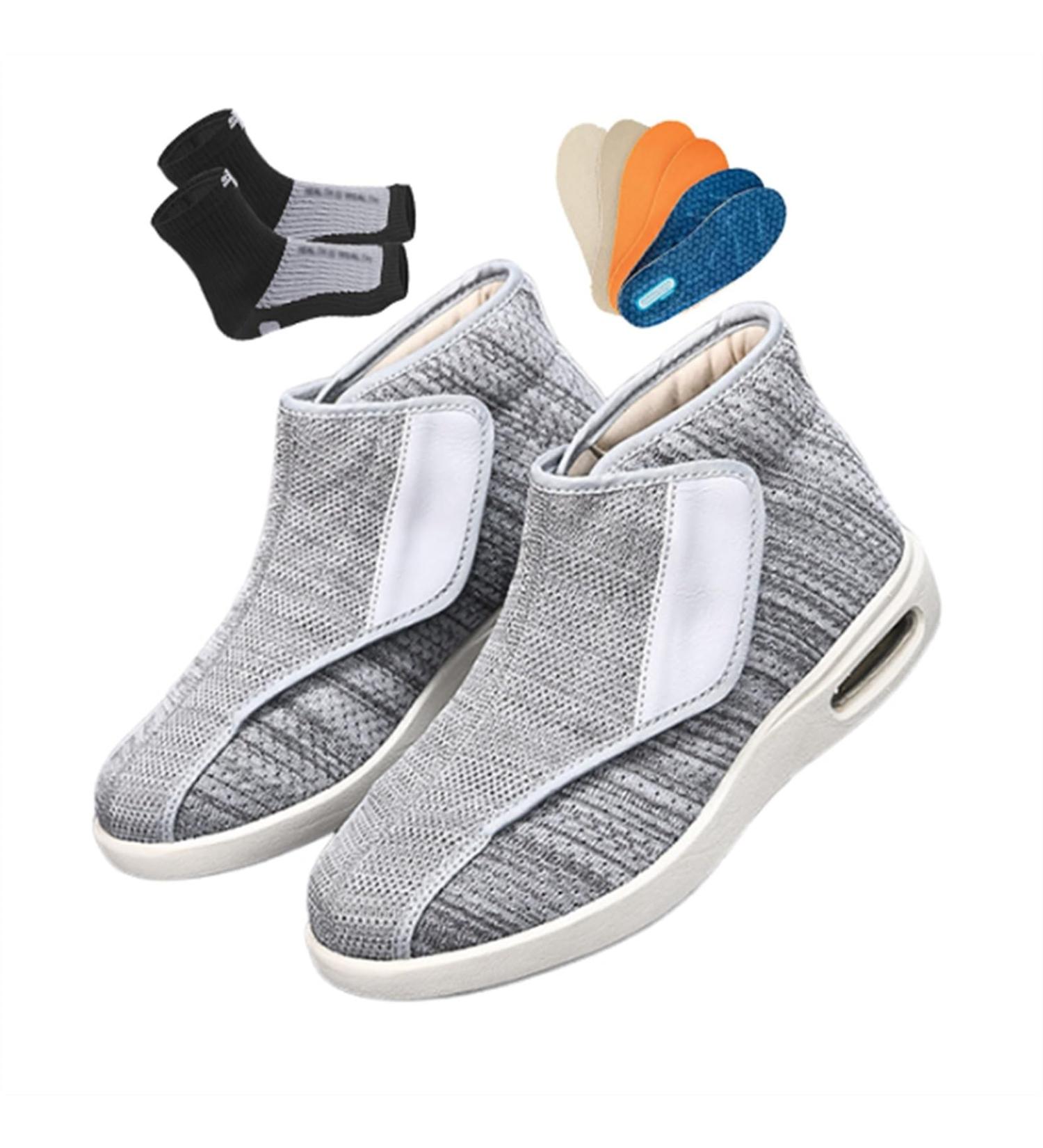 Women s Edema Swollen Boots | Comfortable Adjustable Orthopedic Diabetic Walking Boots | Cozy Surgical Arthritis Footwear for Plantar Fasciitis - Size 8.5 Light Gray - Buy Online on GoSupps.com