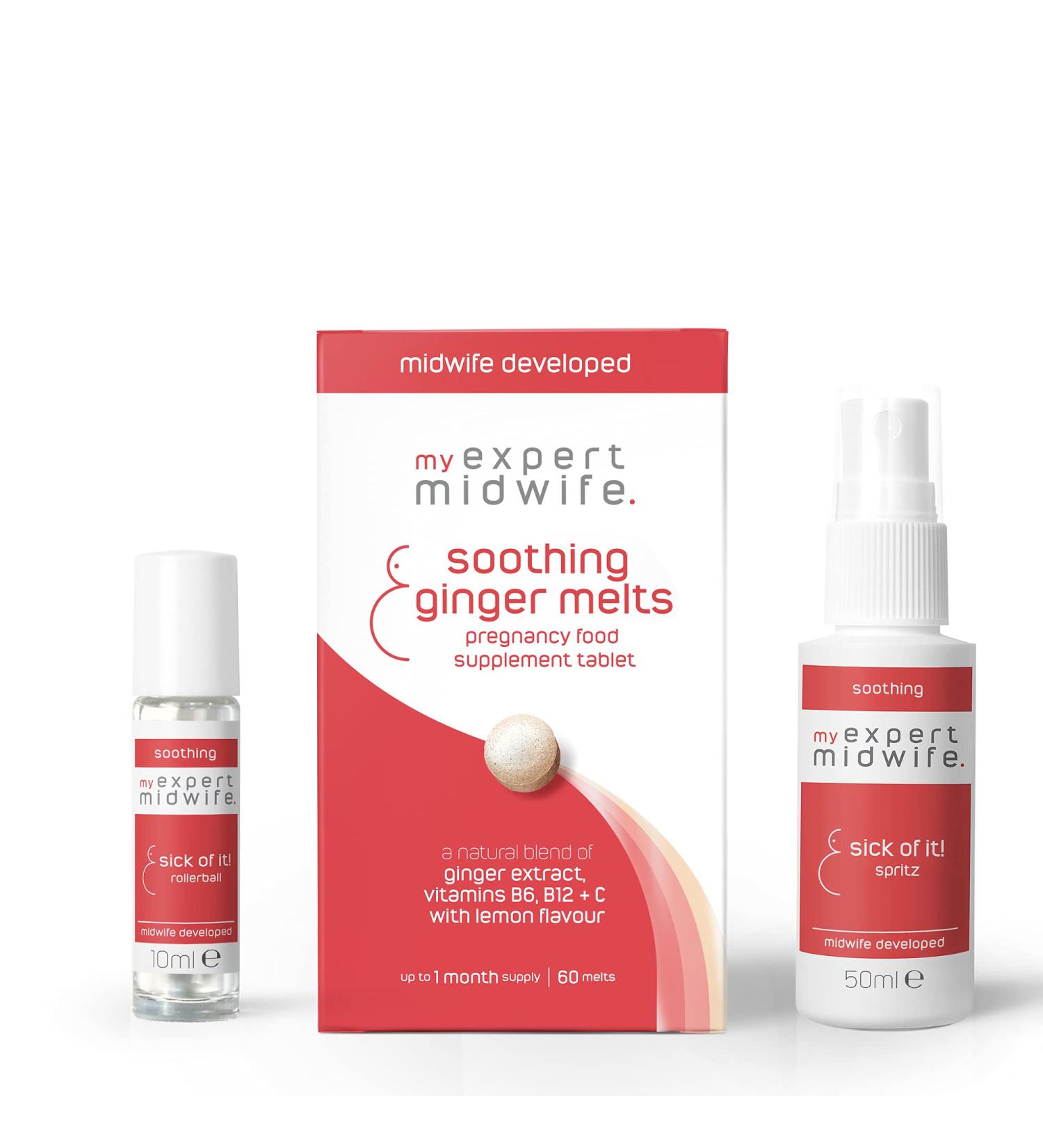 Sick Of It! Toolkit - Natural Relief for Morning Sickness | My Expert Midwife | 50ml / 60 Melts - Buy Online on GoSupps.com