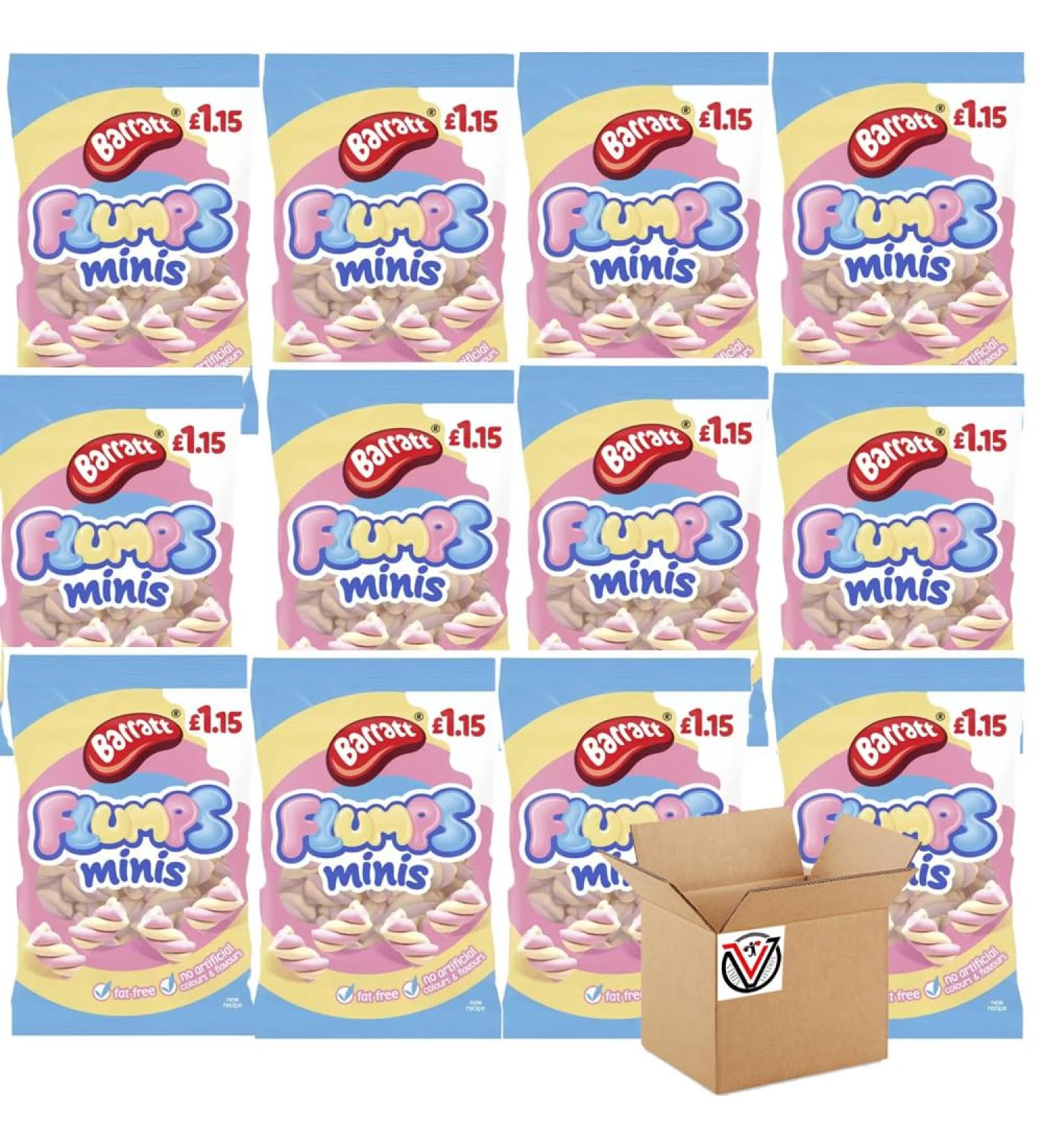 12 x VIMIX Flumps Minis Bag 120g 1.15 PMP(Full Box) - Vanilla Flavour Fluffy Mallow Twist - Buy Online on GoSupps.com