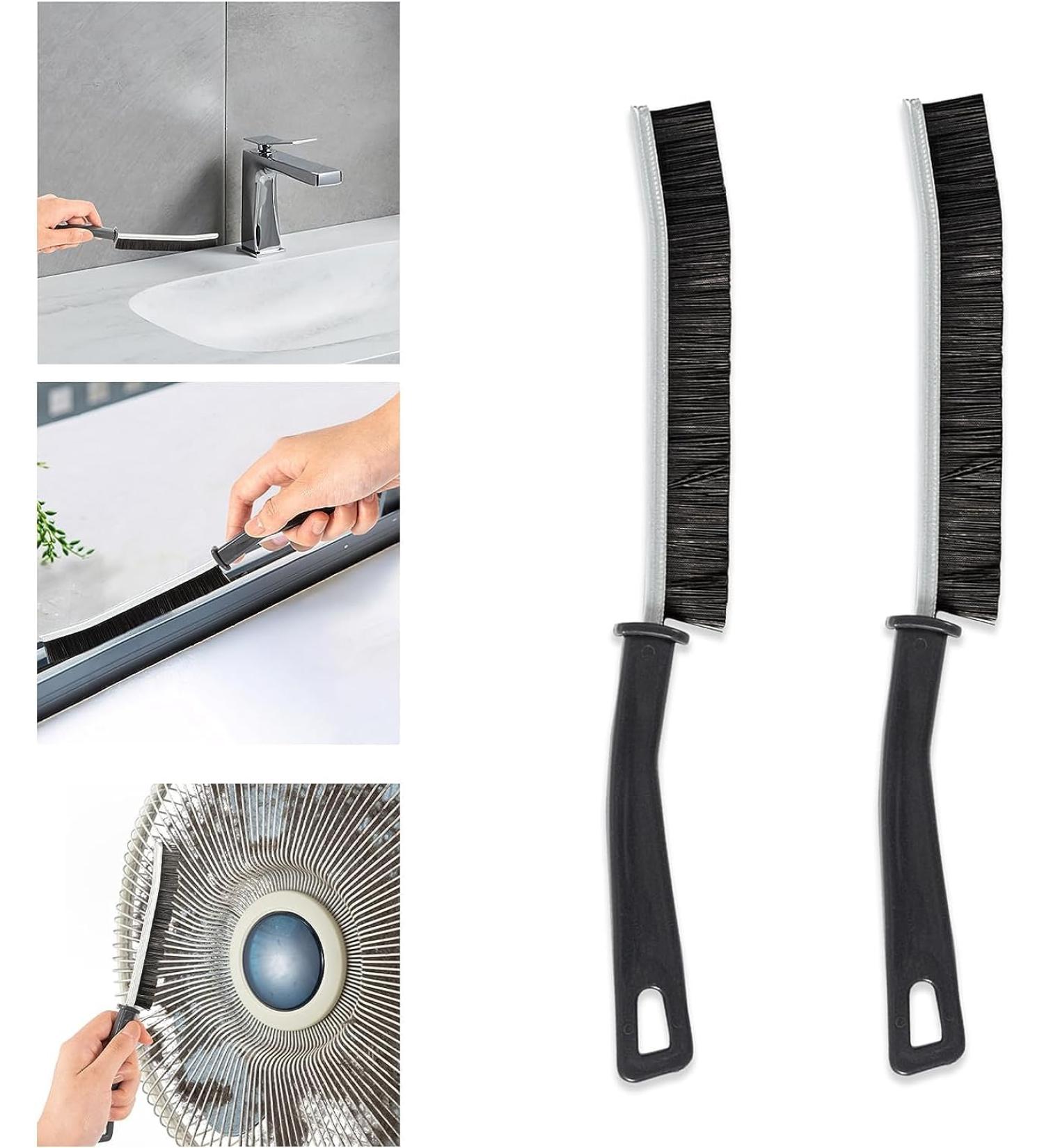2 pcs Gap Cleaning Brush Multifunctional Crevice Cleaning Brush Long Slit Brush Scrub Brushes for Cleaning Stiff Bristles Brush for Window Track Shower Kitchen Cleaning 2pcs - Buy Online on GoSupps.com