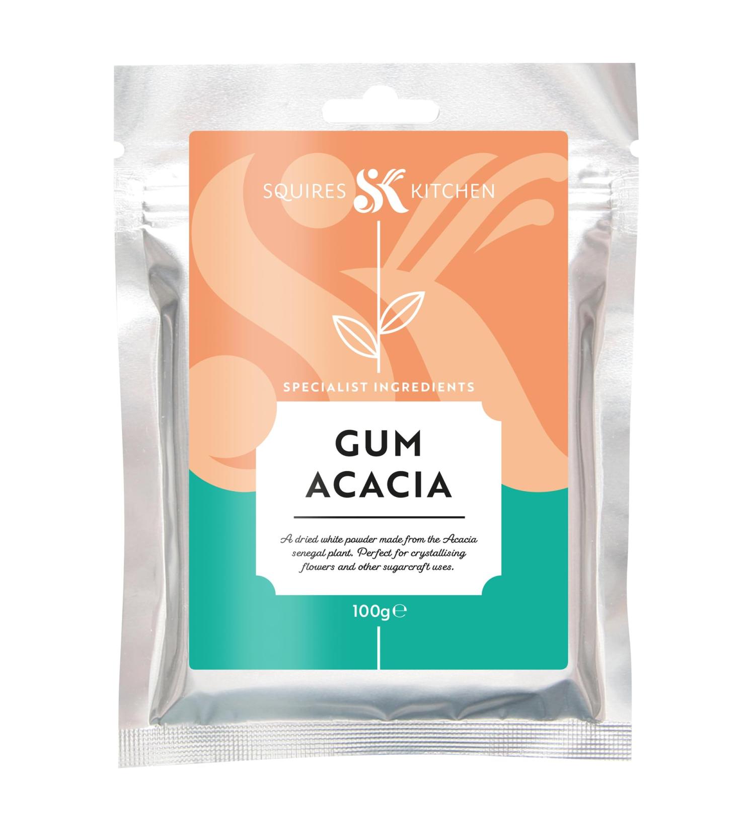 Squires Kitchen Gum Arabic (Acacia) 100g - Specialist Ingredients Premium Quality Gum Arabic Powder Vegan Non-GMO Gluten Free