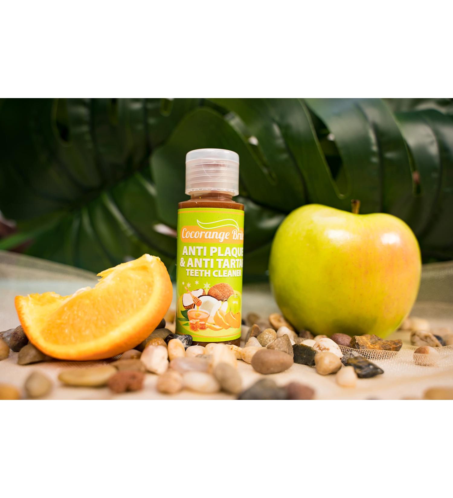 Cocorange Brite Anti-Plaque and Anti-Tartar Teeth Cleaner - Remove Plaque in Days and Tartar Removal from Home (Additional Honey 2 fl oz) - Buy Online on GoSupps.com