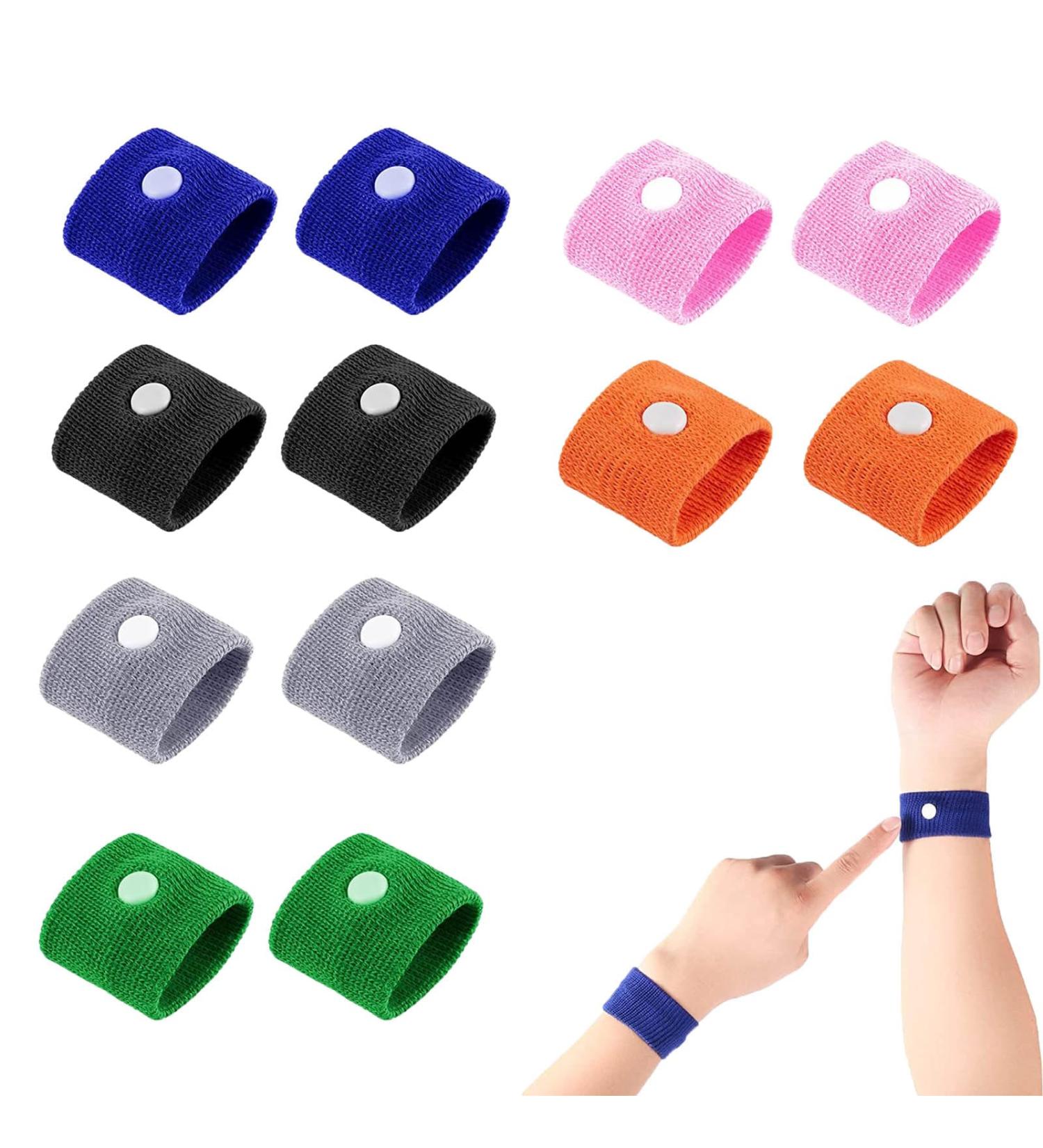 6 Pairs Anti Nausea Travel Sickness Bands - Natural Acupressure Relief for Motion Sickness - Pregnancy, Sea, Car, Flying - Kids & Adults - Buy Online on GoSupps.com