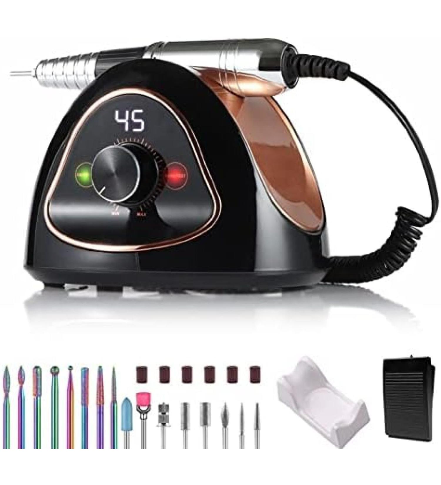 68 W Nail Cutter Professional Nail Cutter For Gel Nails 45000 Rpm 16 In 1 Manicure Pedicure Set With Pedal Cutter For Gel Nails Cuticle Acrylic Gel Green YUYANAIAI - Buy Online on GoSupps.com