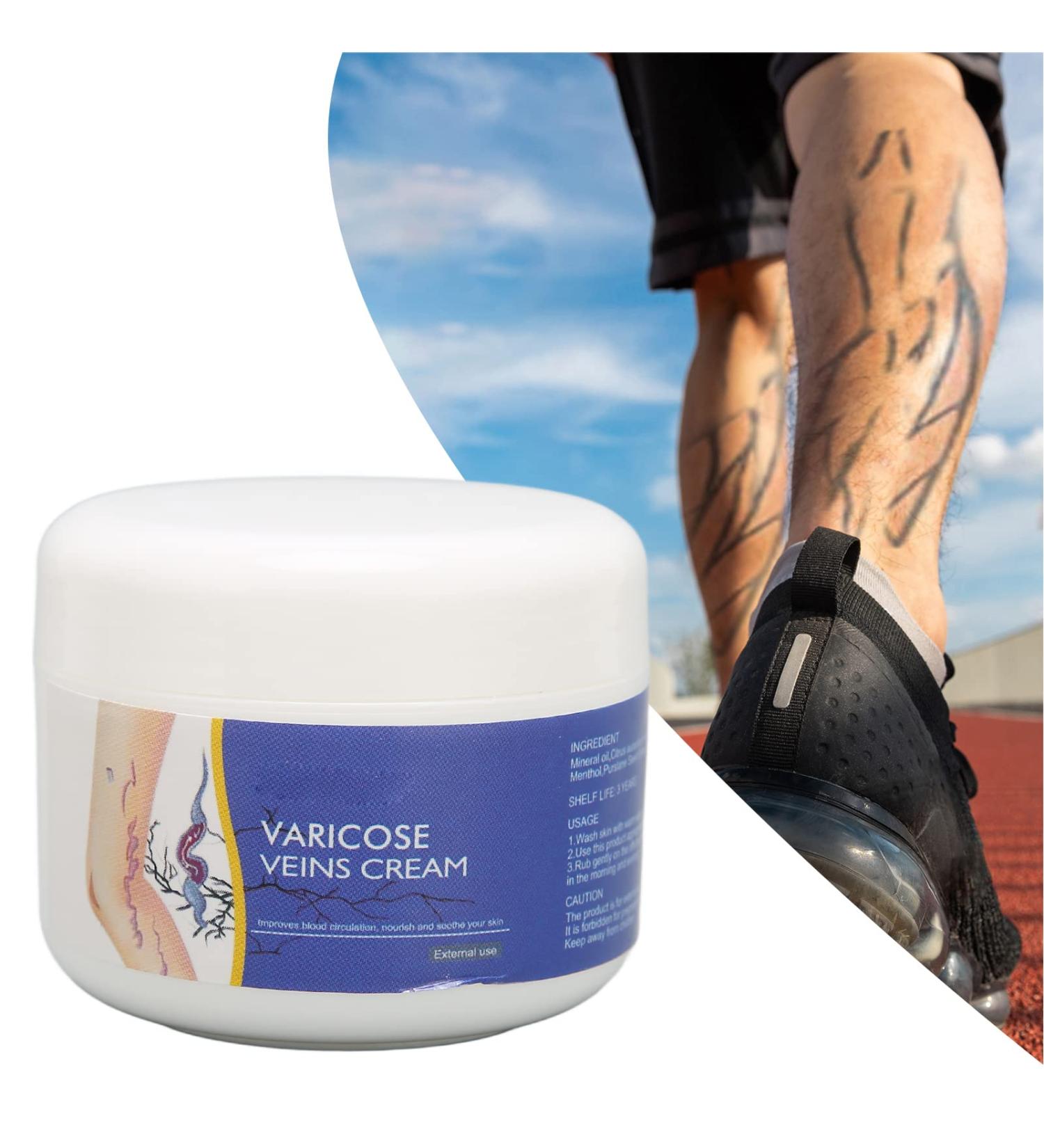 50g Natural Varicose Veins Cream | Leg Circulation & Spider Vein Remover | Cooling Effect | Ointment - Buy Online on GoSupps.com