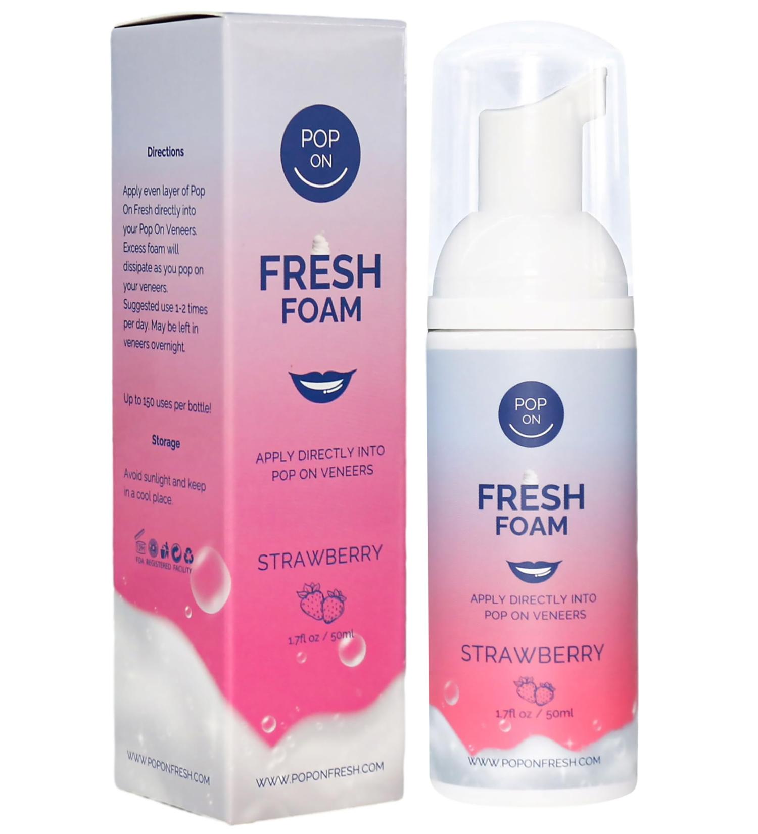 Refreshing Whitening Foam | Hydrogen Peroxide Strawberry Flavor | Teeth & Denture Cleaner | Sterilizes Removable Dental Aids | Enhance Your Smile - Buy Online on GoSupps.com