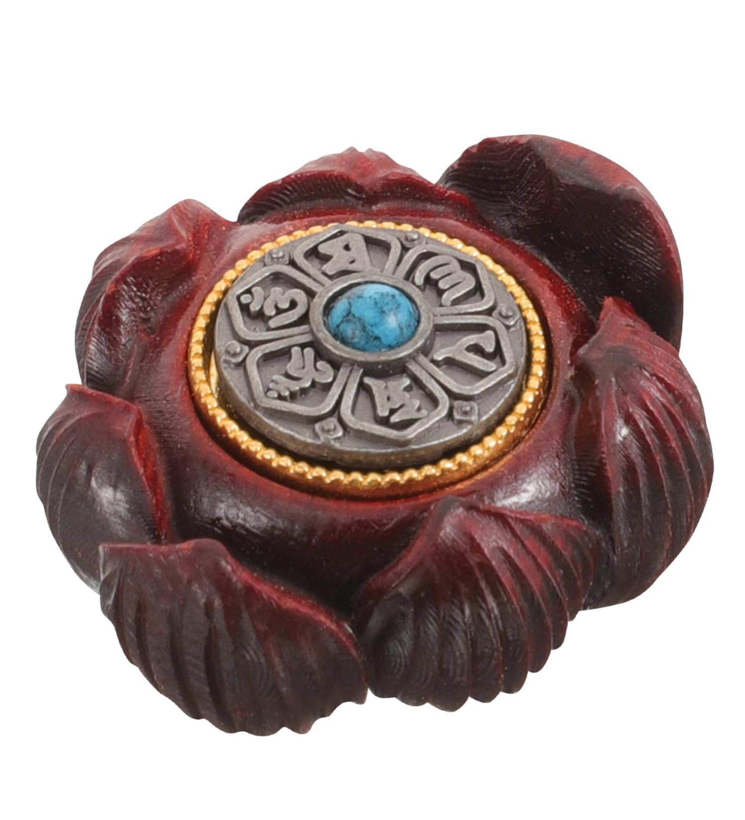 Gleavi Hand Exercise Plate - Miniature Lotus Buddha Carved Figure Wooden Desk Decor & Jewelry Pendant 3.2x2.7cm - Buy Online on GoSupps.com