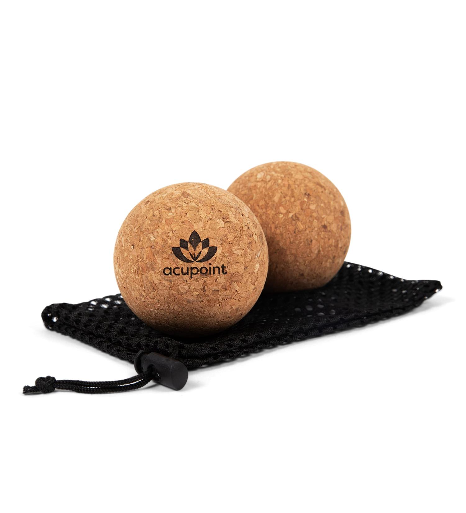 Acupoint Physical Therapy Massage Balls - Yoga Deep Tissue Massage & Trigger Point Therapy - Cork Self Myofascial Release Equipment - Buy Online on GoSupps.com
