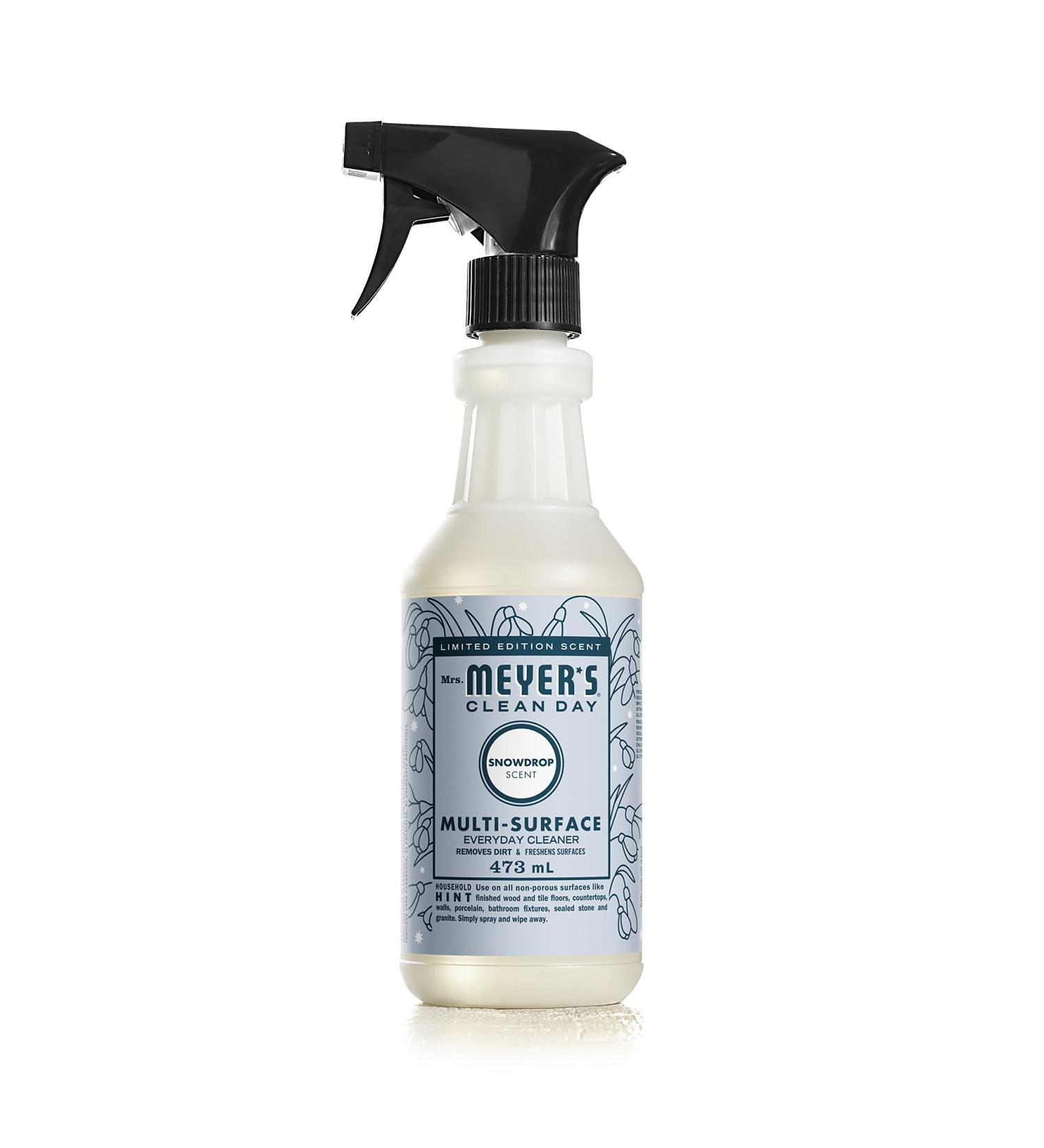 Mrs. Meyer's Clean Day Multi-Surface Cleaner Spray All-Purpose Cleaner Solution for Countertops Floors Walls and More Snowdrop Scent 473 ml Spray Bottle - Buy Online on GoSupps.com