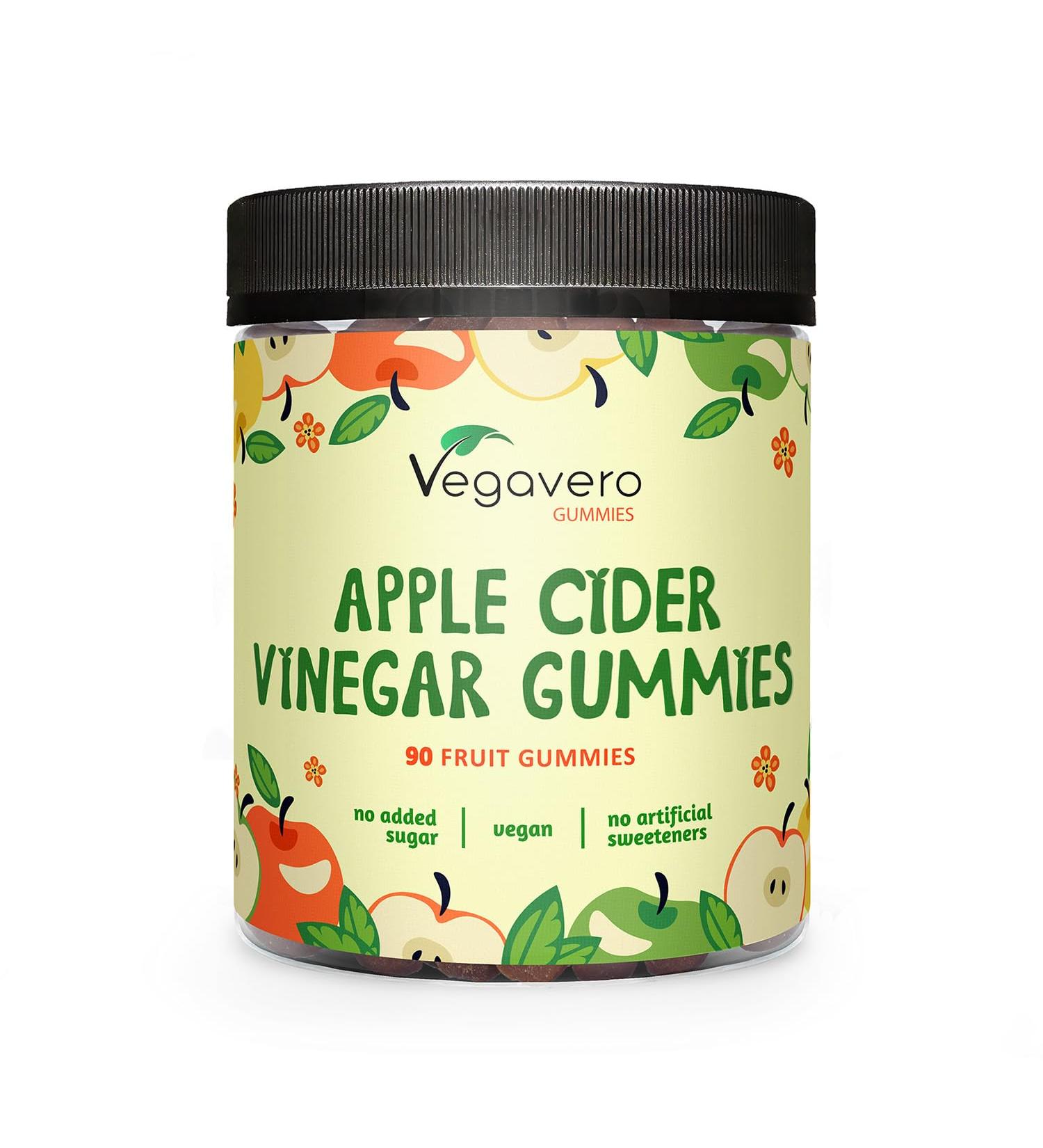 Apple Cider Vinegar Gummies | 94 Keto Gummies | No Added Sugars & Vegan | Digestion + Glycemia | Vegavero  - Buy Online on GoSupps.com