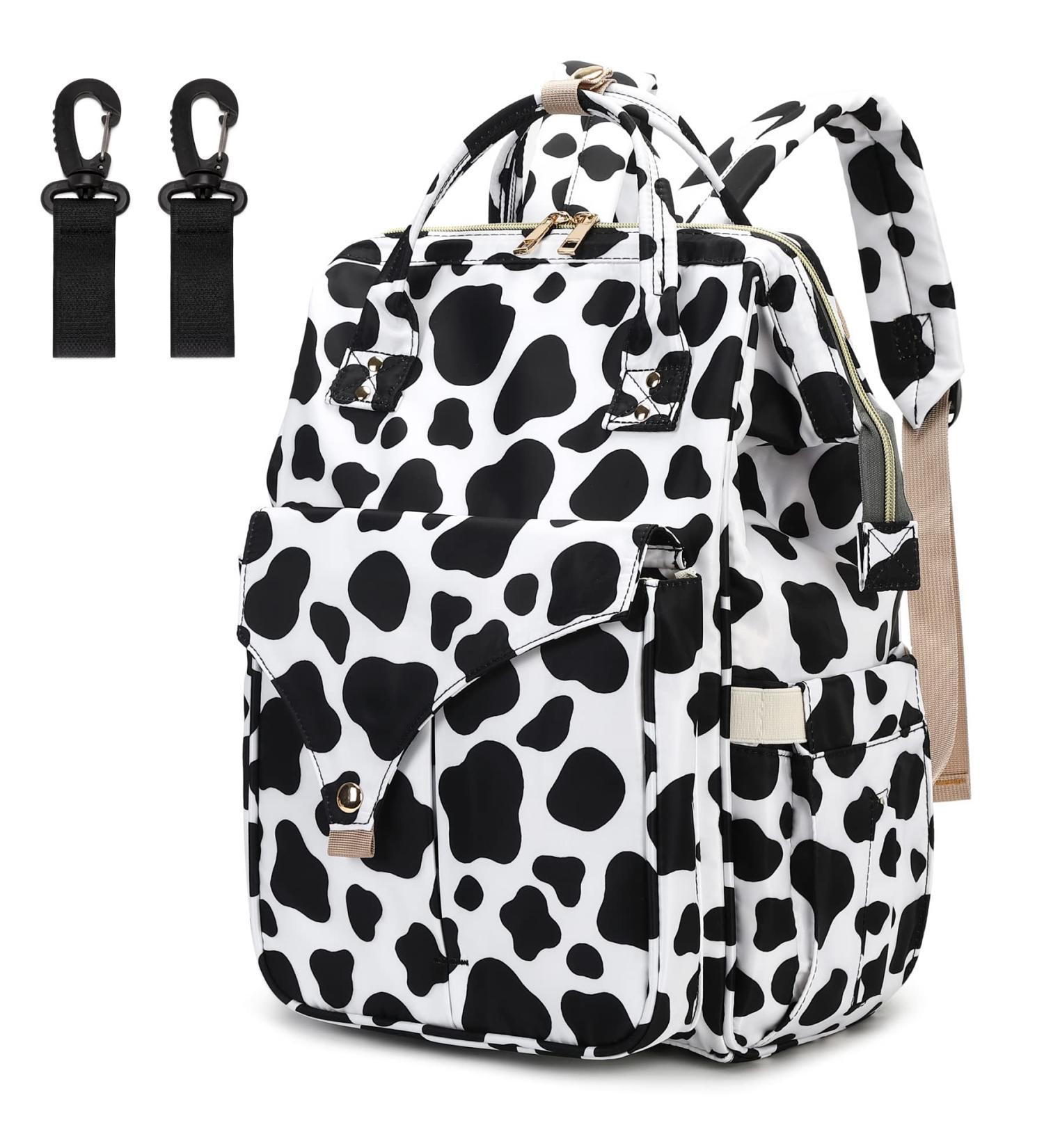 Mimfutu Baby Diaper Backpack - Stylish Cow Print Diaper Bag for Moms | International Shipping Available - Buy Online on GoSupps.com