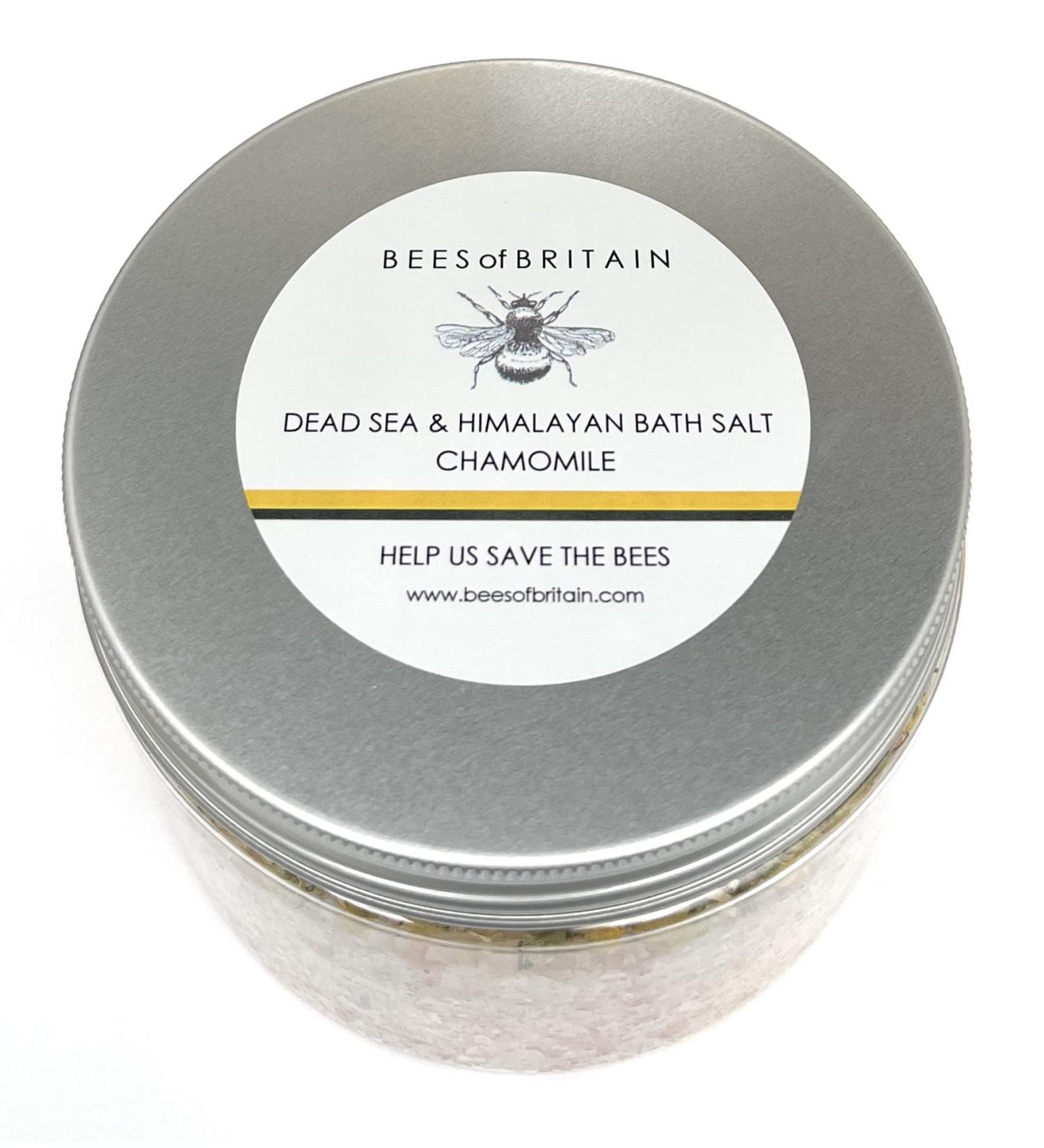 Bees of Britain Bathing Salt - 100% Natural Himalayan Salt with Chamomile | 450g | Supports Bee Conservation - Buy Online on GoSupps.com