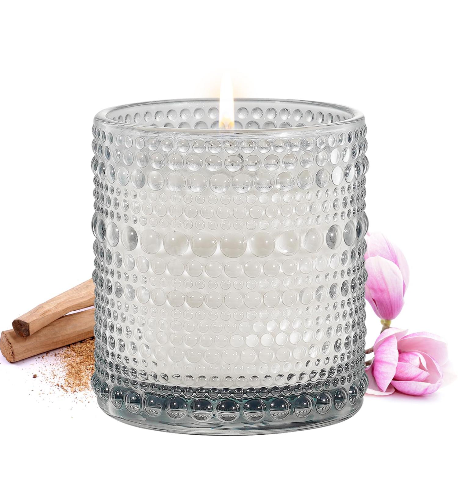 Auelife Magnolia Sandalwood Scented Candle - 7 oz Natural Soy Candle Gift for Women | Perfect Home Fragrance - Buy Online on GoSupps.com