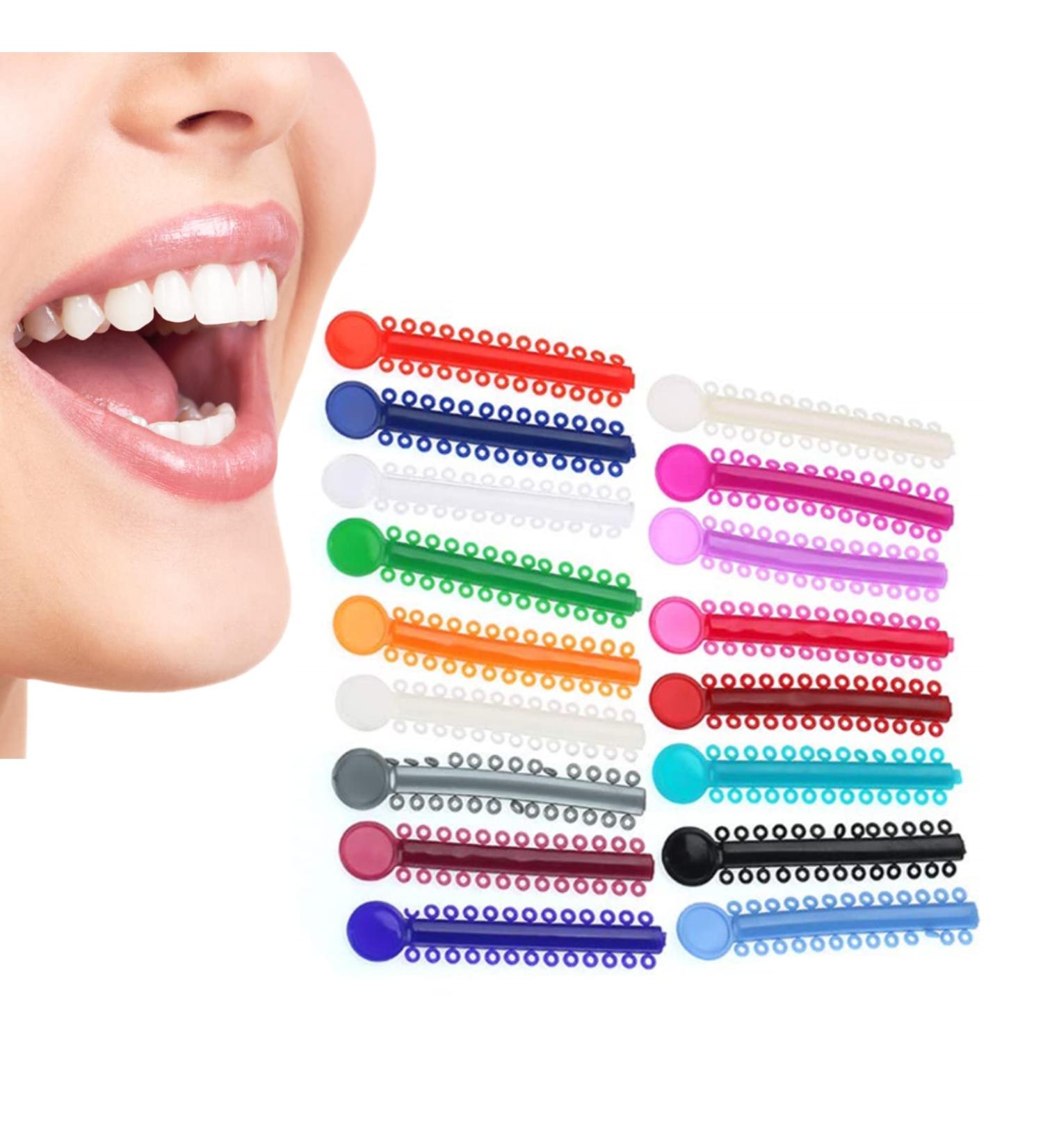 40Pcs Multicolored Orthodontic Ligature Ties | Rubber Bands for Braces & Brackets - International Shipping Available - Buy Online on GoSupps.com