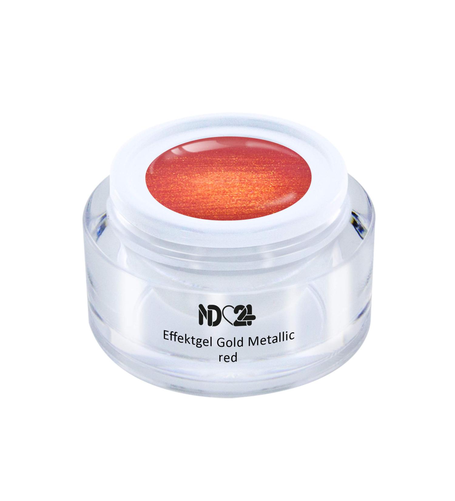 UV LED Effect Gel - Gold Metallic Red 5ml - Studio Quality Made in Germany - International Shipping - Buy Online on GoSupps.com