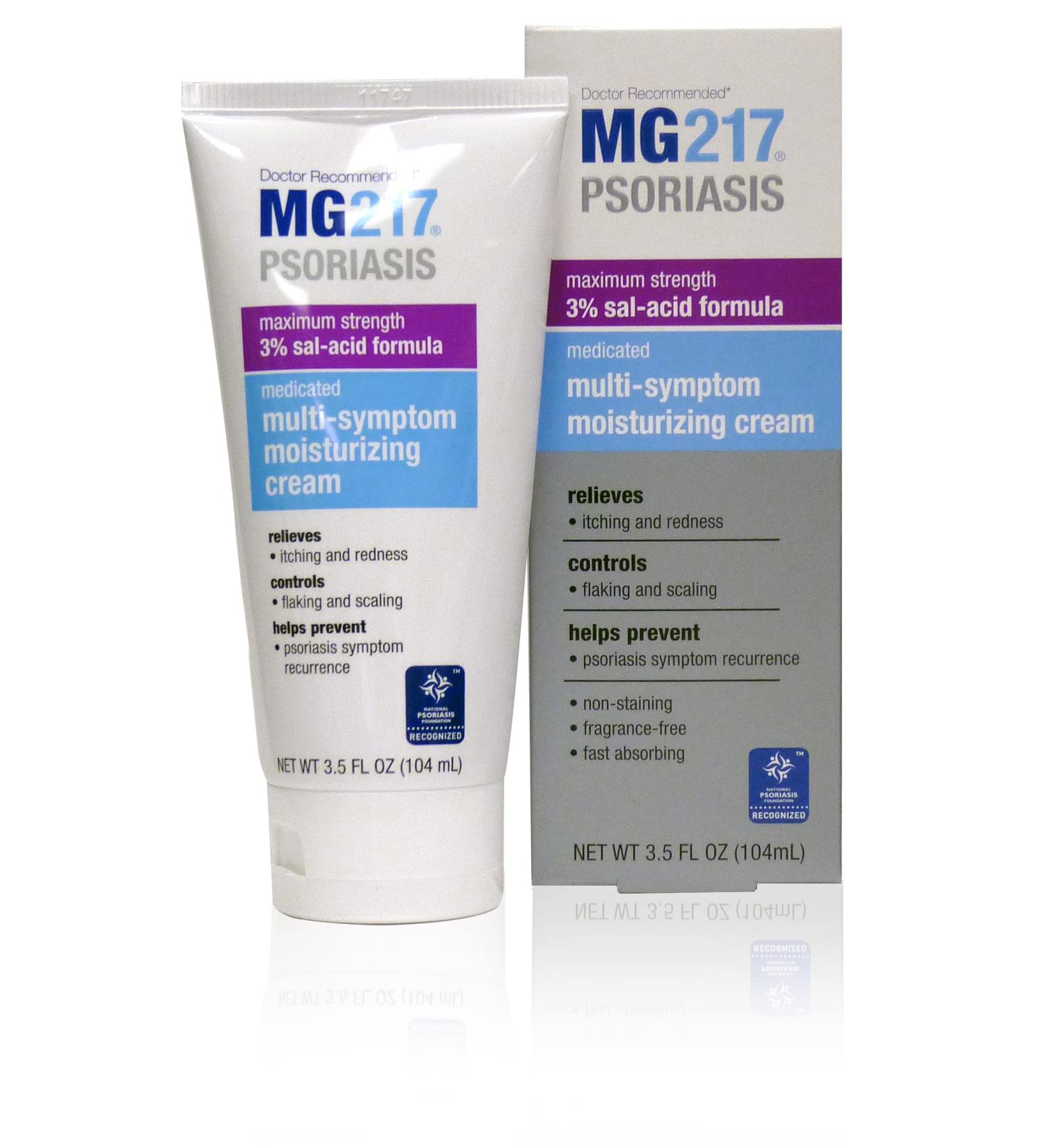 MG217 Medicated Psoriasis Cream 3.5 oz, 3% Salicylic Acid, Fragrance-Free - Buy Online on GoSupps.com