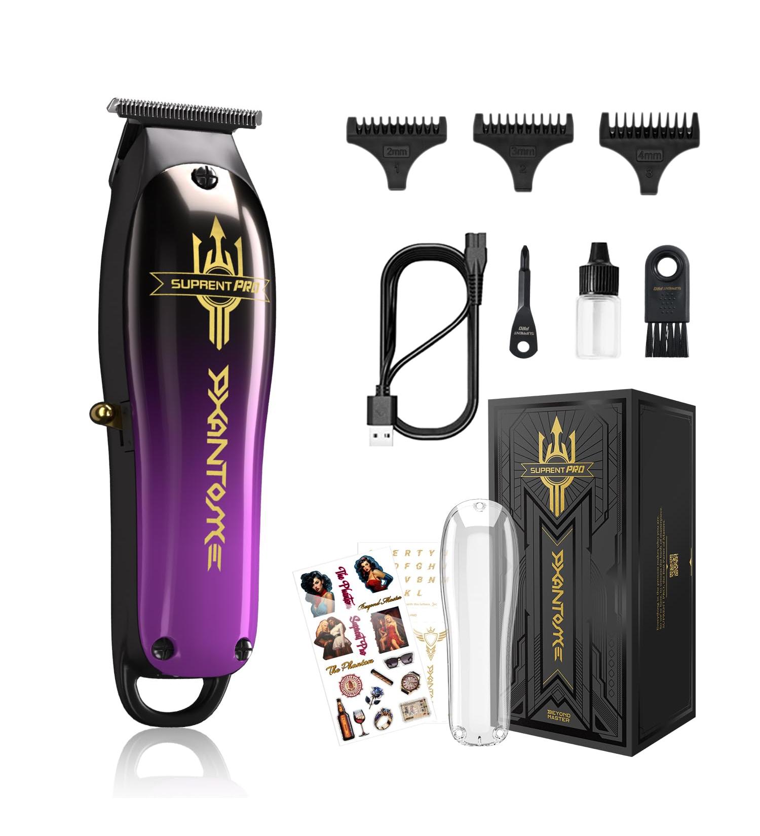 SUPRENT Hair Clippers Men Cordless Beard Trimmer Professional Clippers 6000RPM T-Blade Trimmer with Ceramic Blade Precision Outlining Trimmer DIY Customizable - Buy Online on GoSupps.com