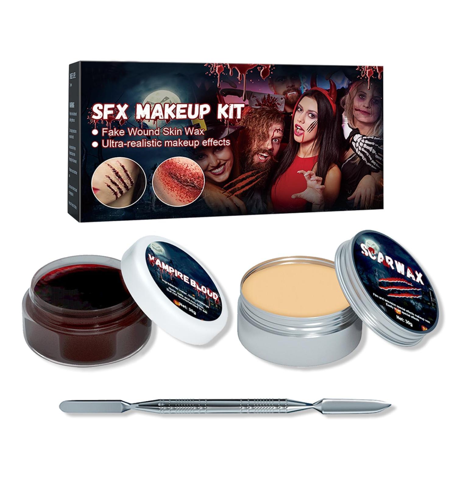 Halloween Makeup Kit | Scab Blood & Special Effects Set | Fake Wound & Bruise Makeup for Adults & Kids | International Shipping Available - Buy Online on GoSupps.com