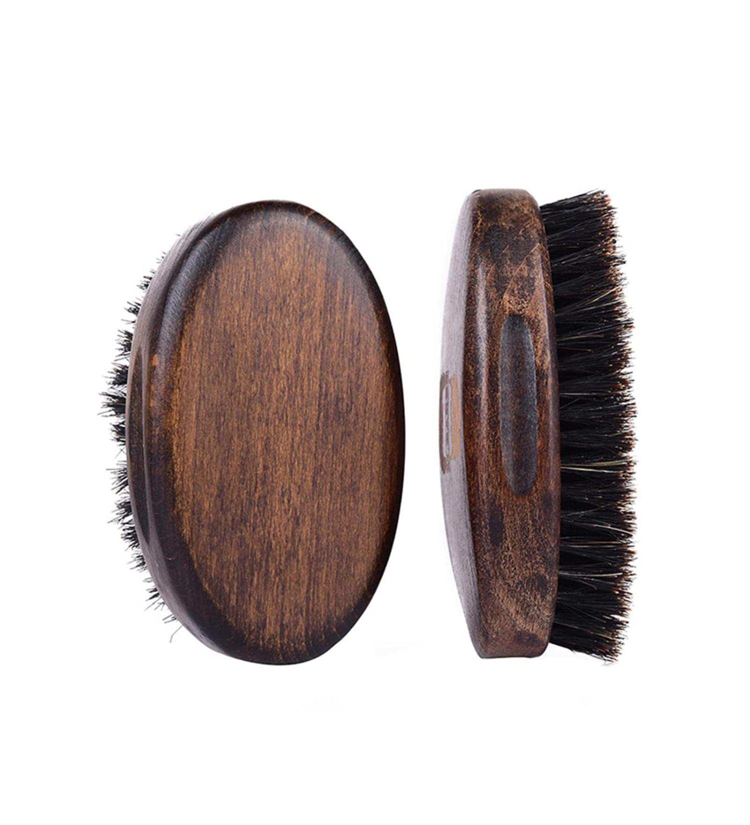 Bestalice Wild Boar Bristle Beard Brush Set - 2 Pieces Black Wooden Handle for Fur Care & Softening Face Hair Classic Walnut Style - Buy Online on GoSupps.com