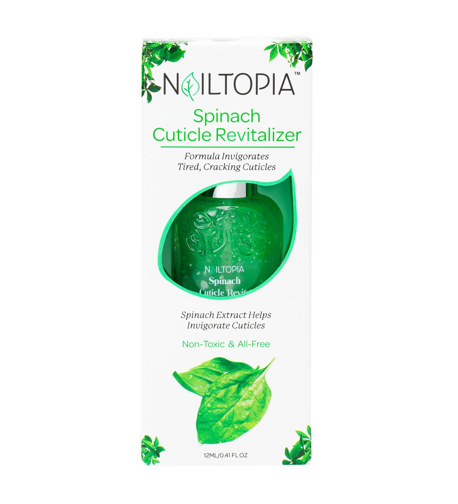 Nailtopia Cuticle Revitalizer - Plant-Based Superfood Treatment with Spinach Extract for Tired Cracked Cuticles - Non-Toxic & Bio-Sourced - 0.41 oz - Buy Online on GoSupps.com